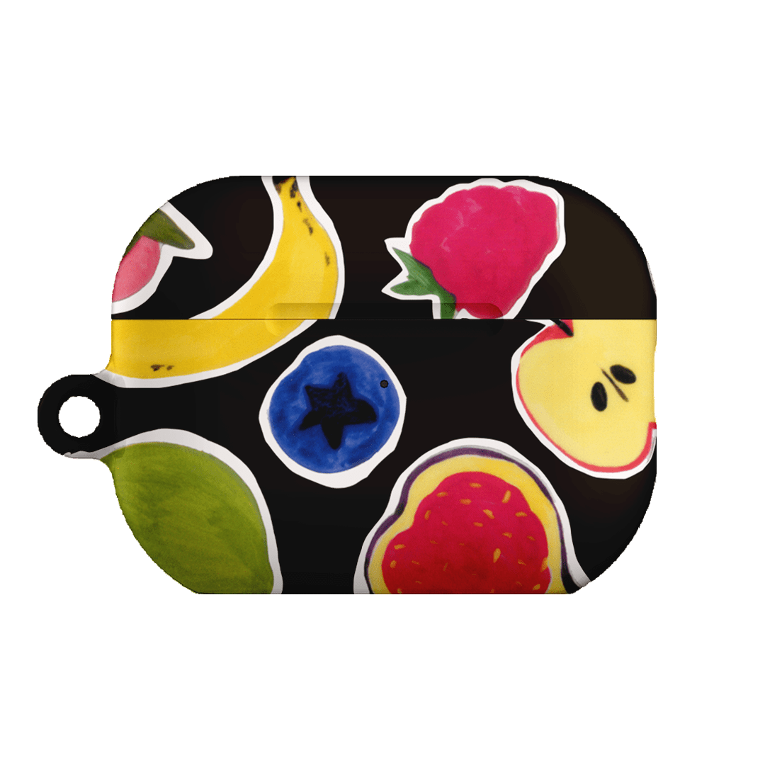 Premium AirPods Pro Case with Fun Fruit Stickers - Cute & Protective Cover for Apple AirPods Pro - Perfect for School, Work & Travel