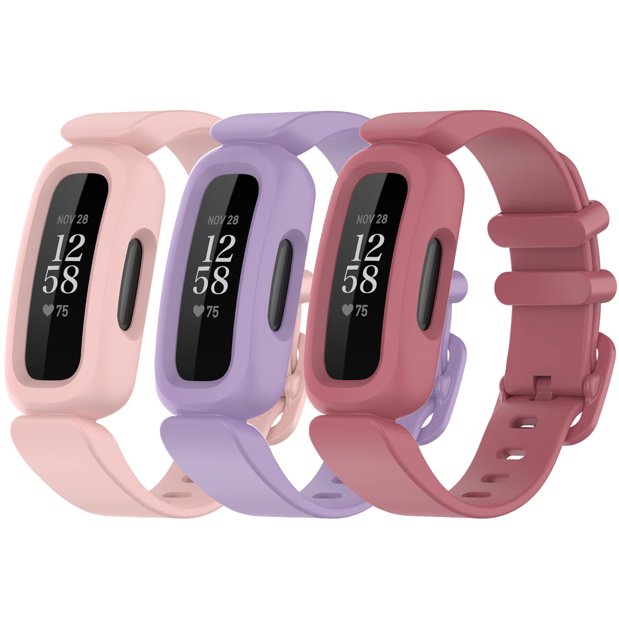 Fitbit Ace 3 Replacement Bands - Soft Silicone Watch Straps for Kids (3 Colors) | Sports & School Use