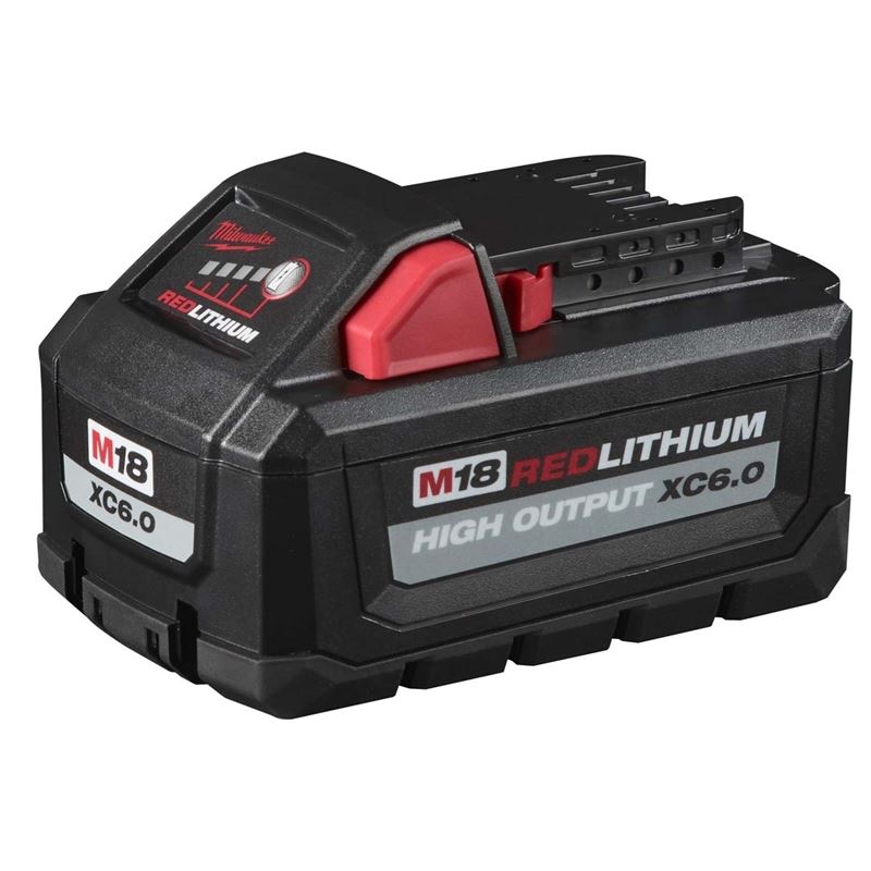 2 Pack M18 18V Lithium-Ion Cordless Battery - REDLITHIUM HIGH OUTPUT XC 6.0Ah (48-11-1862) for Power Tools - Perfect for Drilling, Sawing & Construction Work