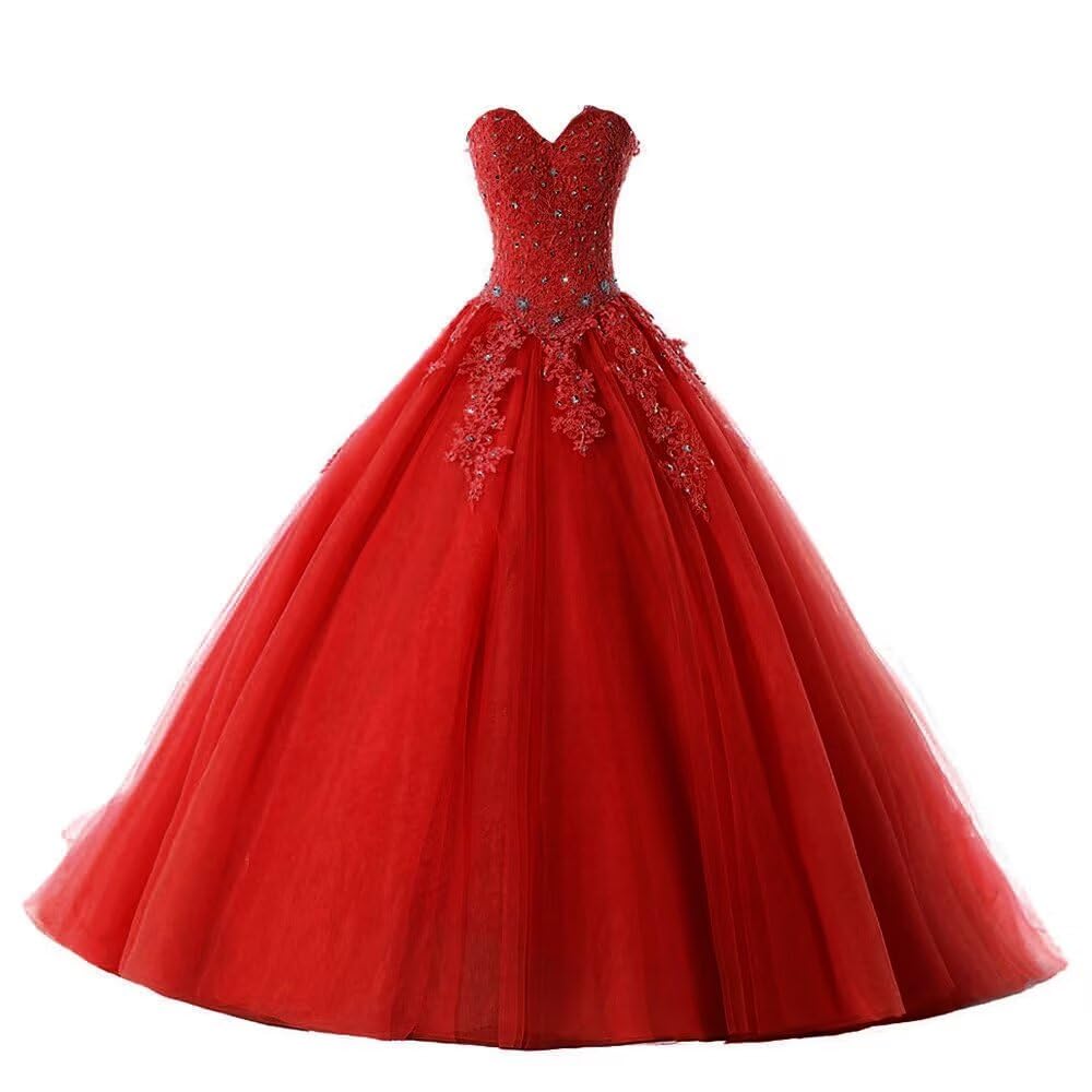 Elegant Silver Beaded Ball Gown for Women - Quinceanera & Prom Long Dress with Crystal Sequins - Perfect for Formal Dances, Weddings & Special Occasions