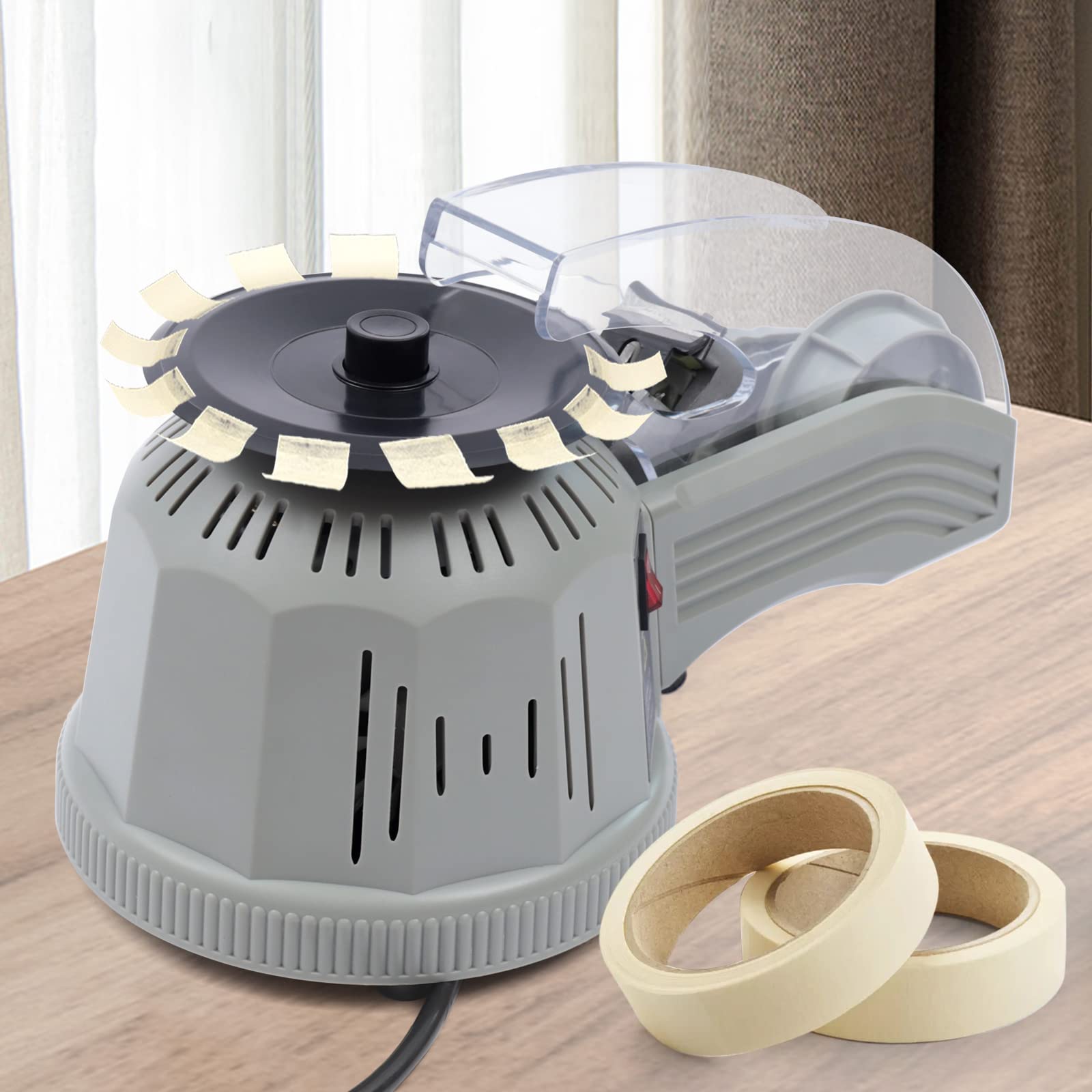 Electric Tape Dispenser - Automatic Tape Cutting Machine with Rotary Disc for Scotch, Aluminum Foil & Mara Tape | Perfect for Packaging, Shipping & DIY Projects
