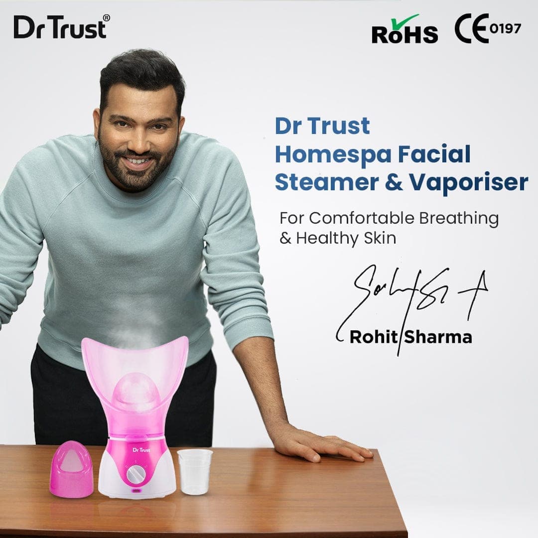 Dr Trust USA Home Spa Facial Steamer - Pink 901 | Professional Skin Care Device for Hydration & Relaxation | Perfect for At-Home Spa Days & Skincare Routines