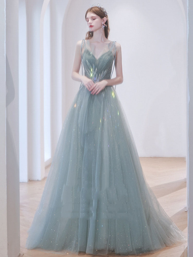 Light Green Tulle Prom Dress - A-Line Fairy Formal Party Gown for Homecoming, Quinceañera & Evening Events | Style 689