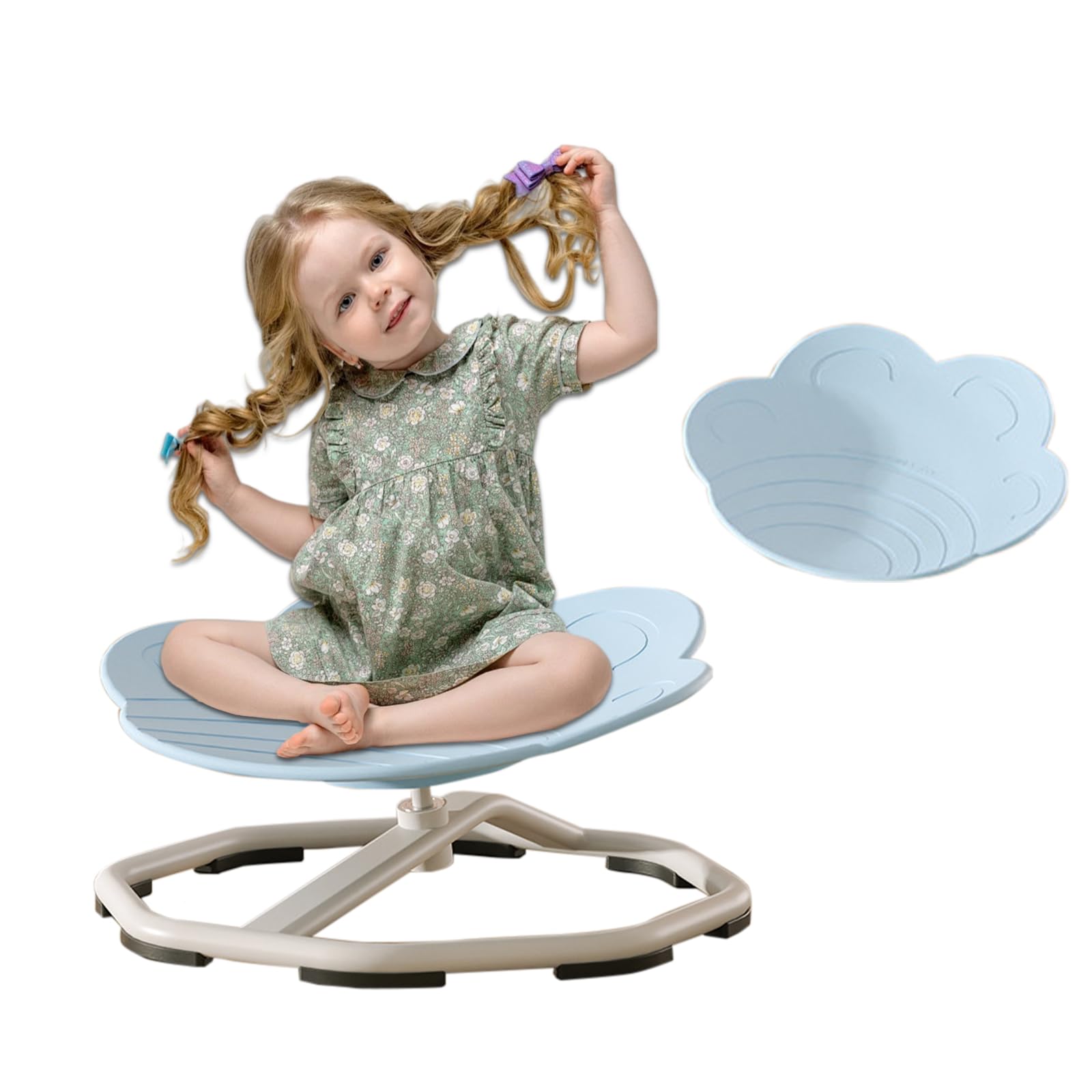 Kids Swivel Chair - Sensory Spinning Chair for Autistic Children, Light Blue Autism Therapy Chair - Perfect for Classroom, Playroom & Home Sensory Integration