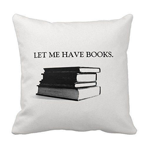 Julyou Book Lover Pillowcase - Black & White Photo Reading Pillow Cover for Sofa, Car & Home Decor - Perfect Gift for Bookworms & Reading Enthusiasts