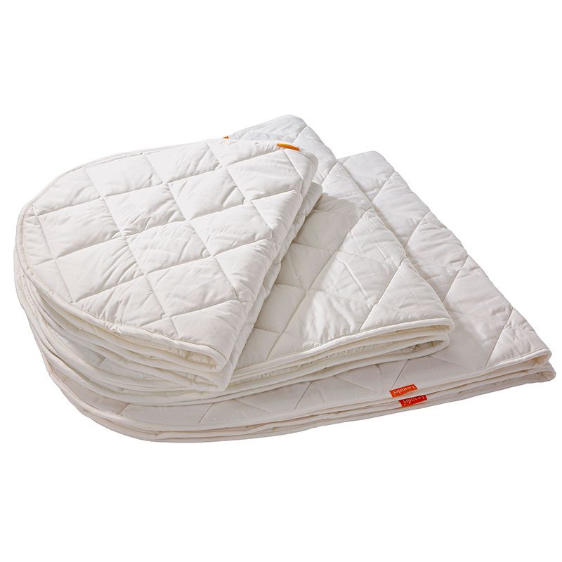LEANDER Organic Baby Mattress Topper & Protector - Hypoallergenic, Waterproof, Breathable - Snow White - Perfect for Cribs, Toddler Beds & Daycare Use
