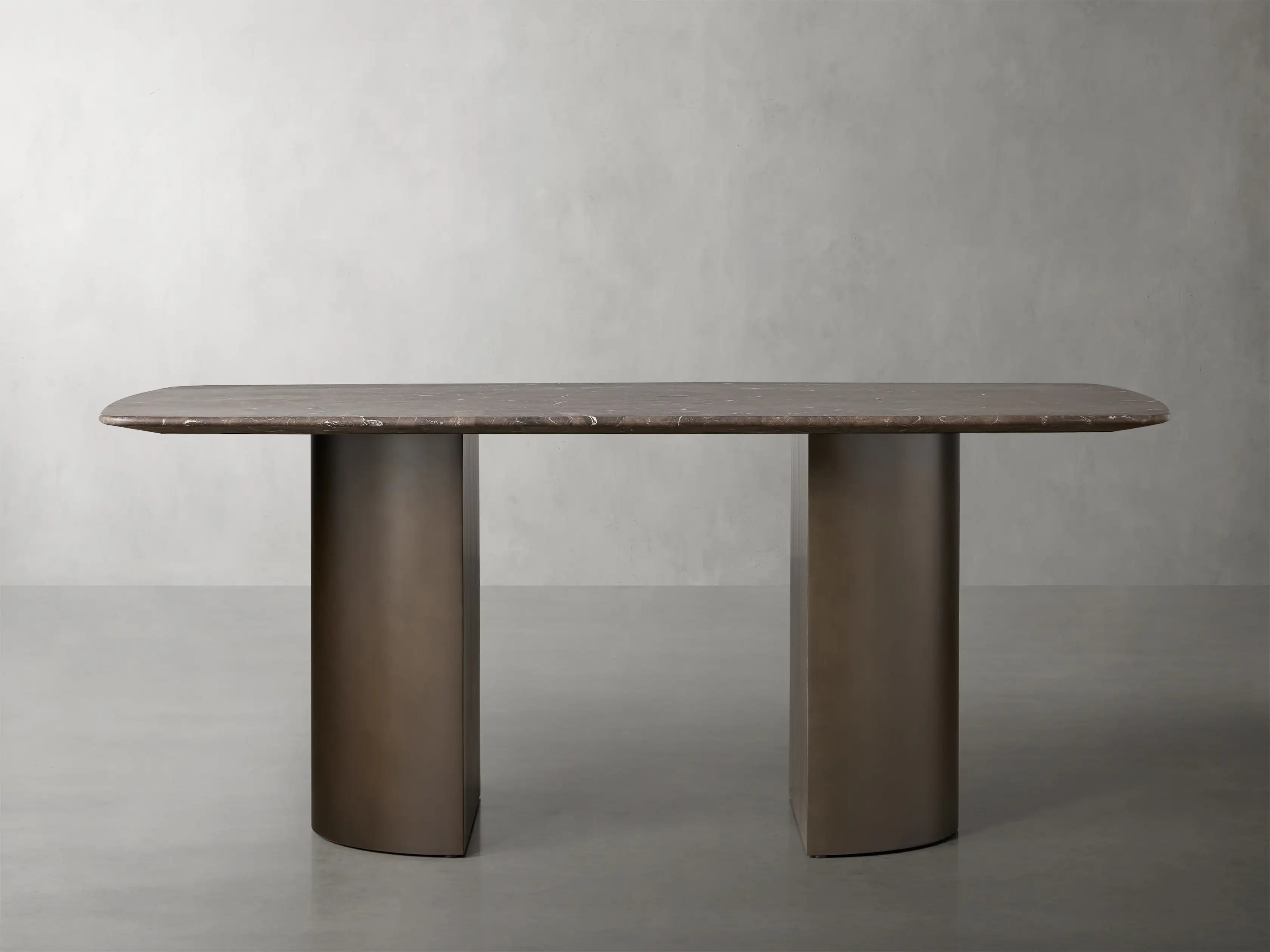 Saint Germain Stone Dining Table with Dauphine Base - Elegant Marble Top Dining Table for Modern Home, Perfect for Dinner Parties & Family Gatherings