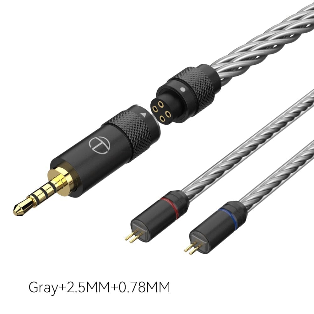 TRN T2 Pro 16 Core HiFi In-Ear Earphones with Silver Plated Cable (0.75mm/0.78mm MMCX/2Pin Connector) - 2.5mm/3.5mm/4.4mm Audio Jack Options for Audiophiles, Music Lovers & Gaming Enthusiasts