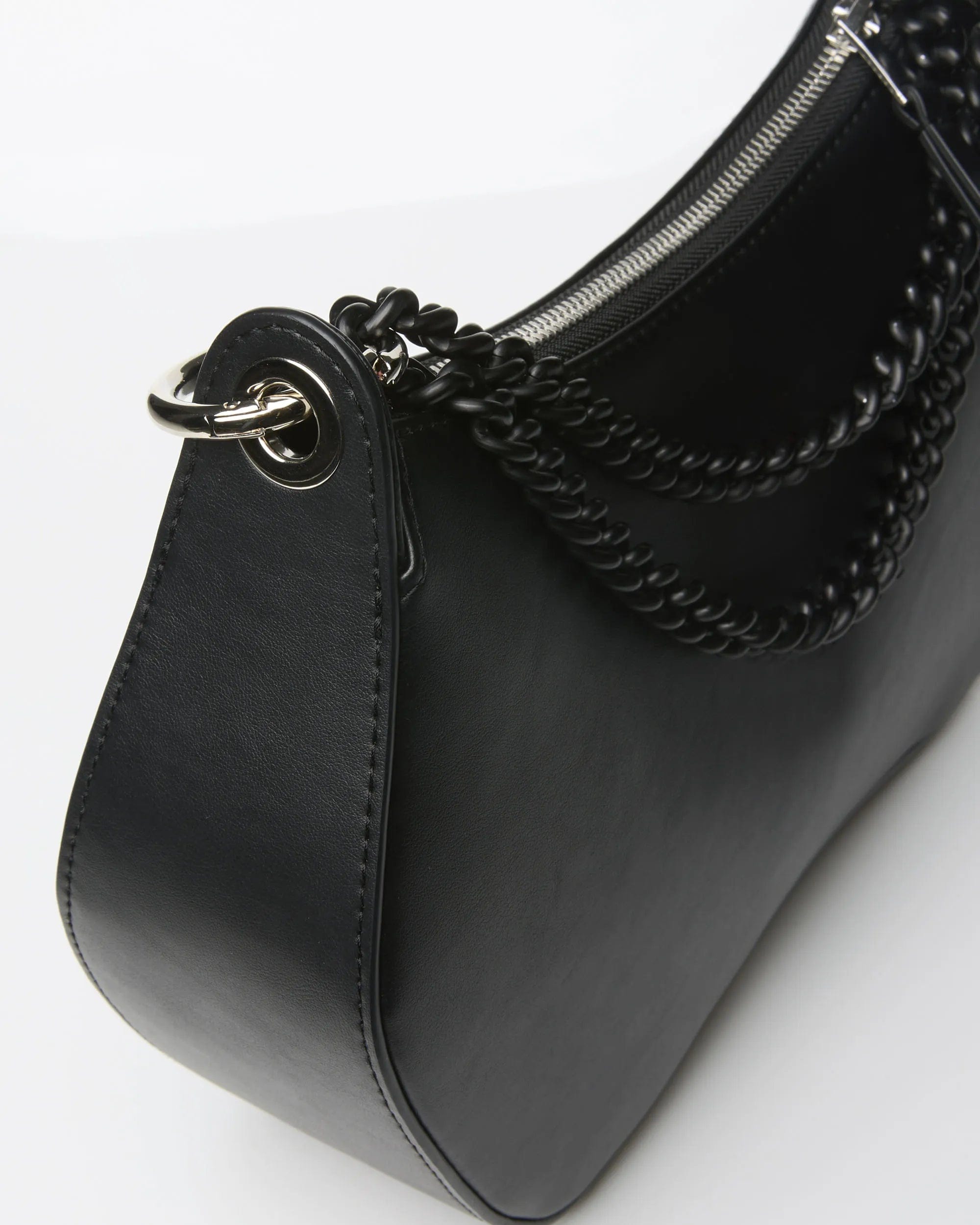 Vamp B Bag Grape Leather Crossbody Purse for Women | Black | Fashionable Shoulder Bag for Daily Use, Travel & Evening Out