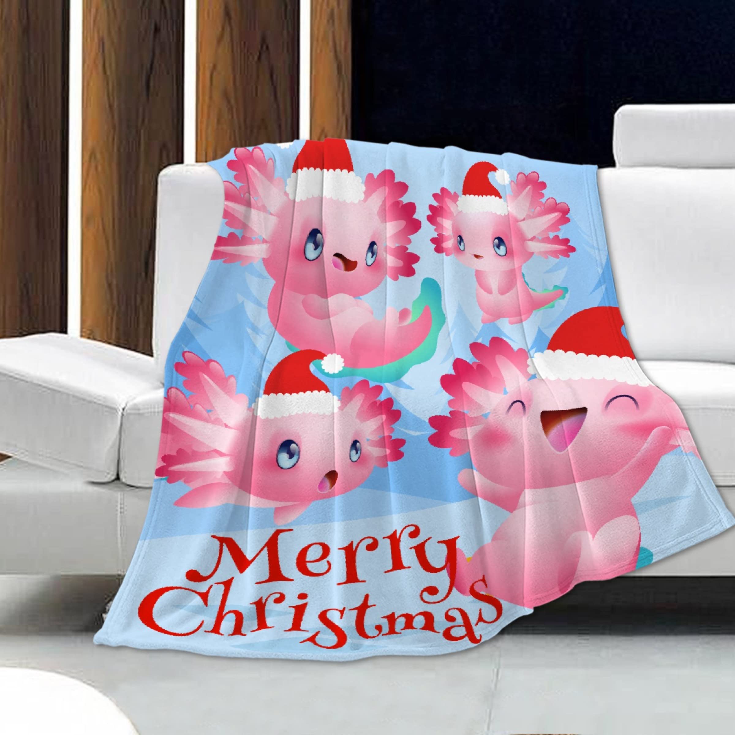 Cute Axolotl Flannel Blanket - 120