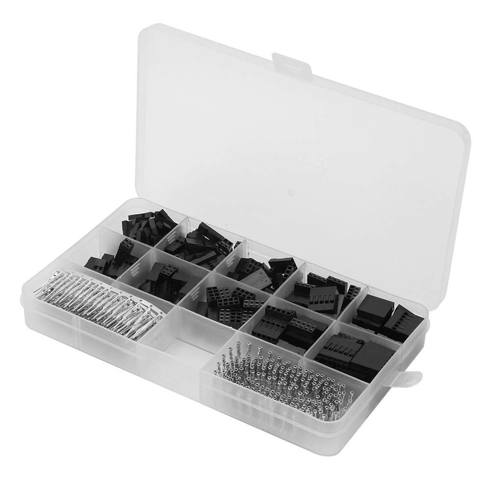 High Strength 2.54mm Nylon Crimp Pin Connector Kit - Durable Compact Electrical Terminals for DIY Electronics, Arduino, Raspberry Pi Projects | Perfect for Home Prototyping & PCB Wiring