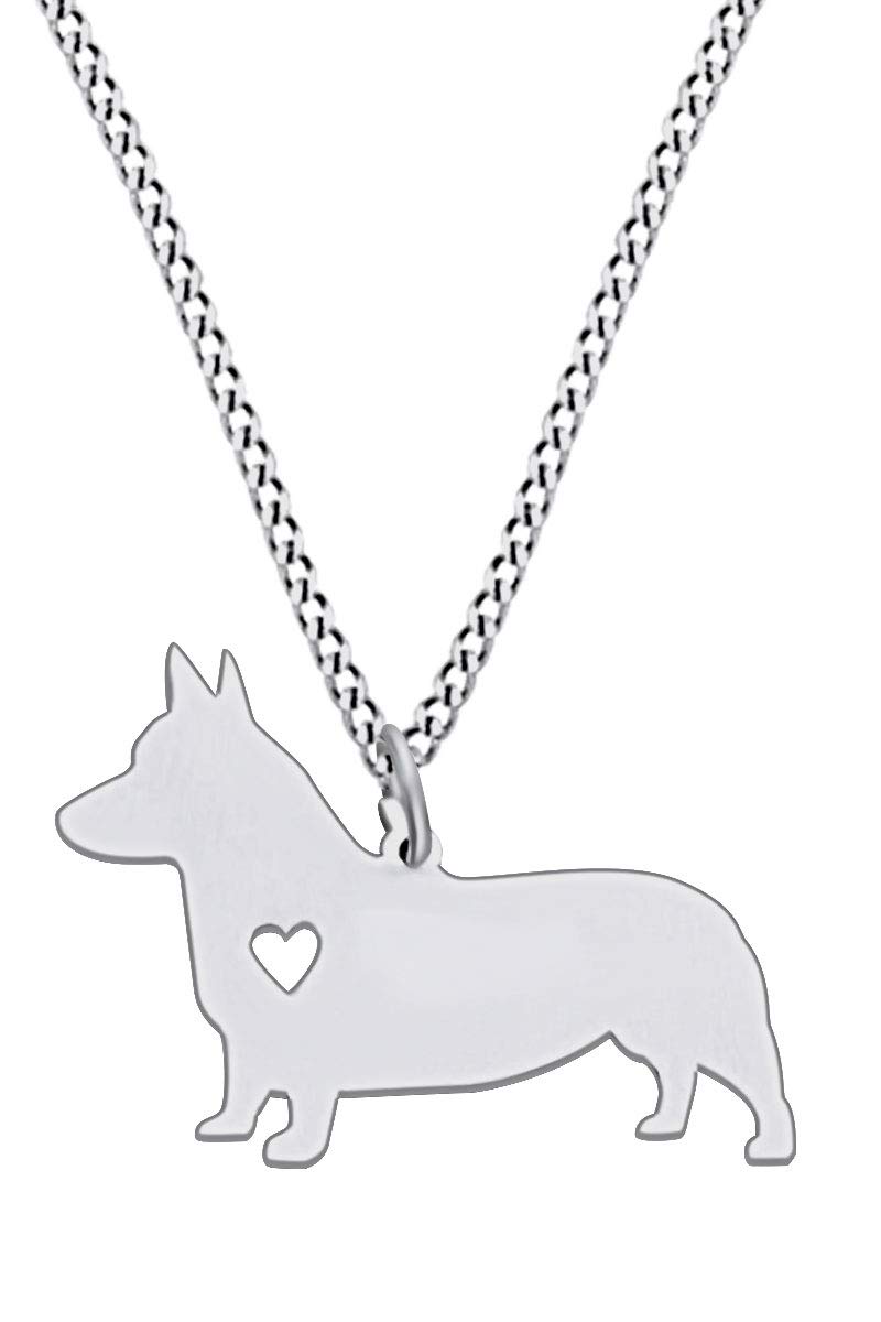 AFFY Corgi Dog Pendant Necklace - 14k Gold Plated Sterling Silver Jewelry for Women - Perfect Gift for Dog Lovers, Birthday, Anniversary & Everyday Wear