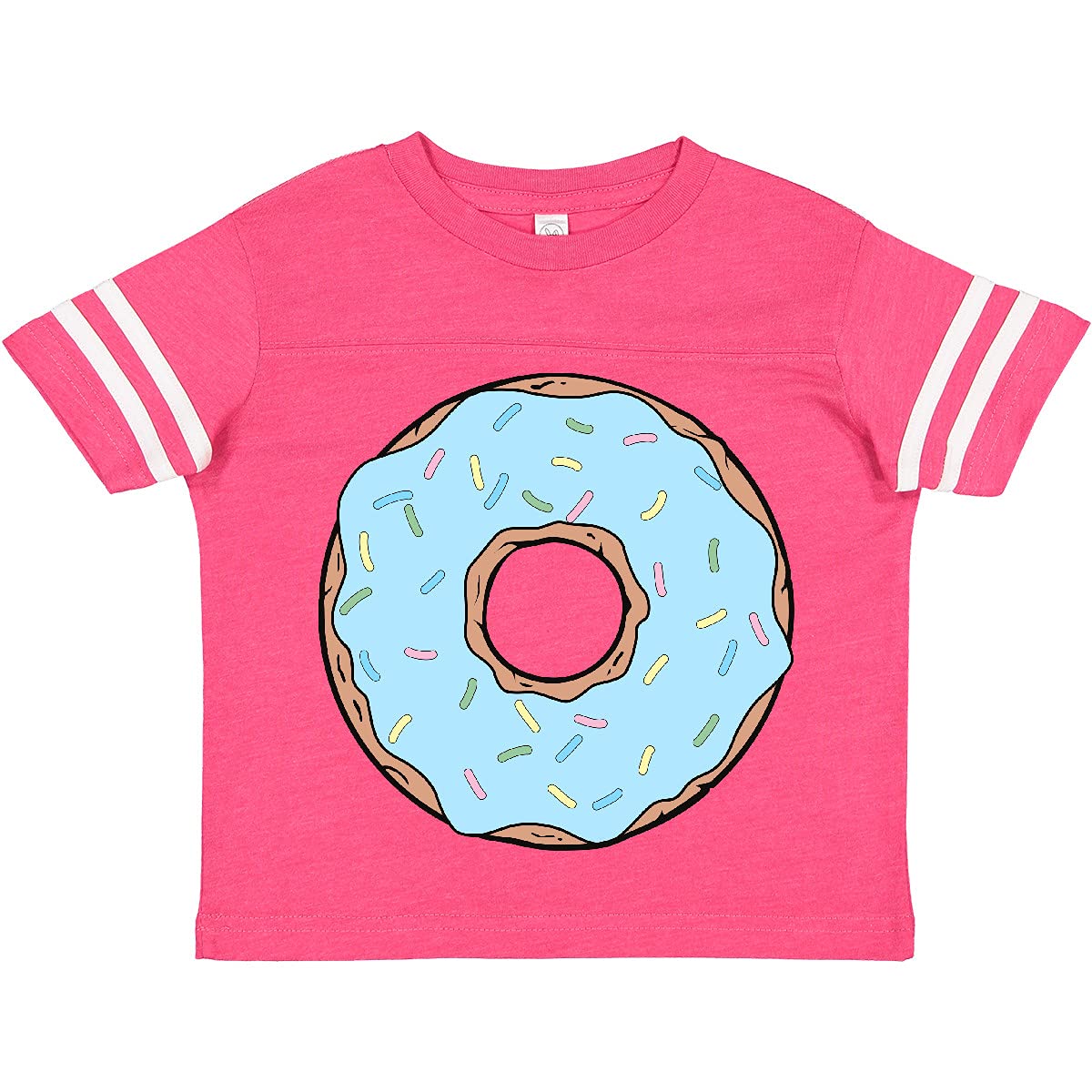 Inktastic Blue Donut Print Toddler T-Shirt - Cute Doughnut with Icing & Sprinkles Design - Perfect for Birthday Parties, Playdates & Casual Wear
