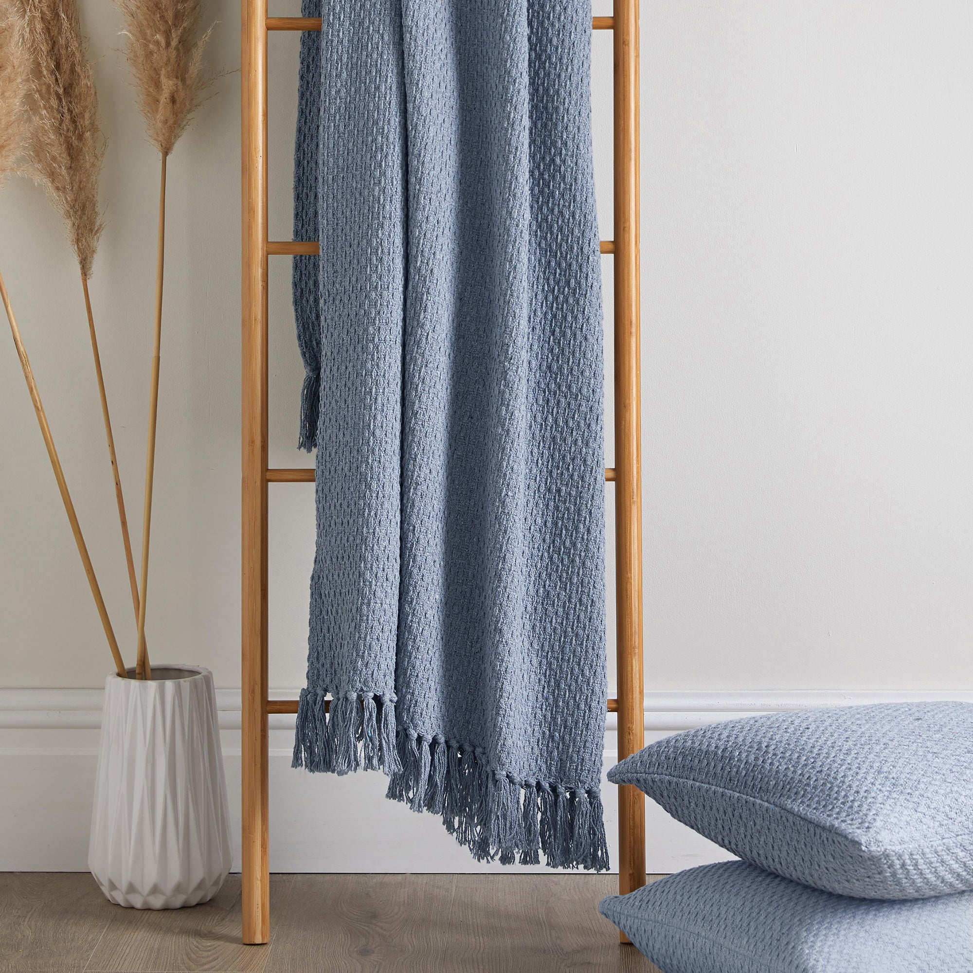 Drift Home Hayden Throw Blanket - Soft & Cozy Blue Fleece Blanket for Couch, Bed, and Travel - Perfect for Lounging, Netflix Nights, and Camping Trips
