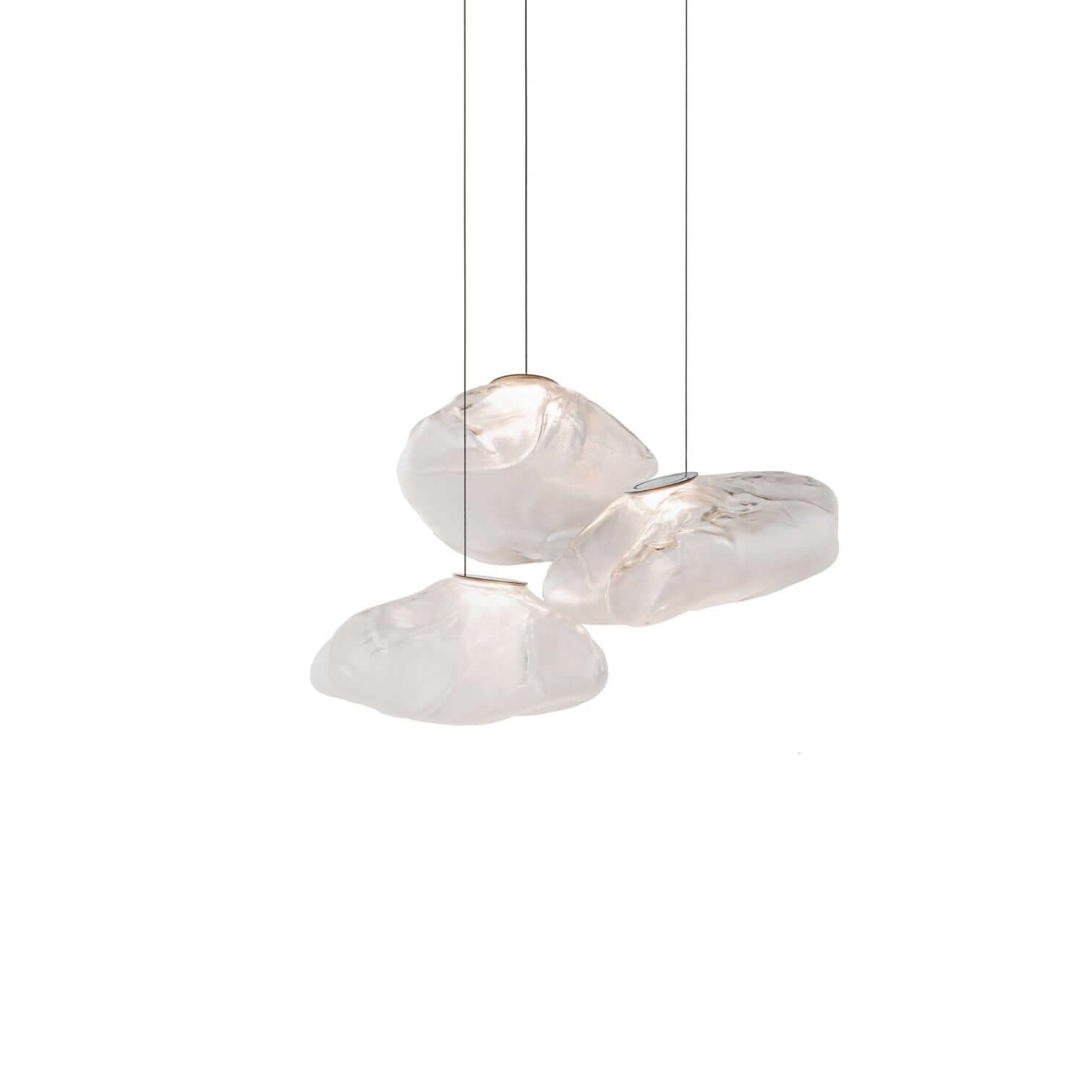 Handmade Blown Glass Pendant Light Fixture - Modern Boho Chandelier for Dining Room, Kitchen Island & Bedroom Decor