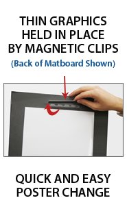 Euro Style Designer Slide-In Picture Frame for 8.5x11 Posters with 1