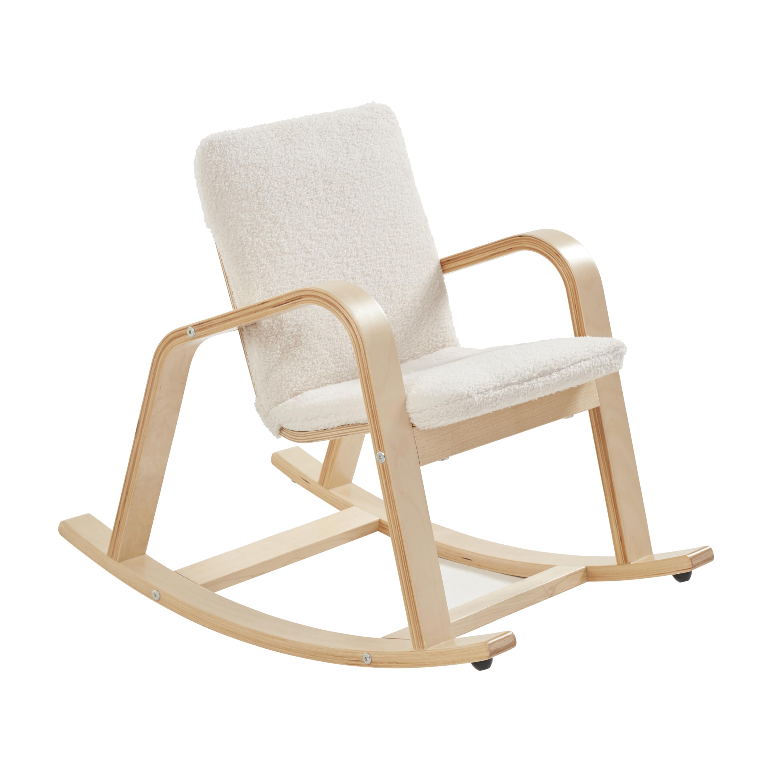 ECR4Kids Bentwood Rocking Chair with Cushion - Natural Wood Toddler Rocker for Nursery, Playroom & Classroom - Kids Furniture for Reading, Relaxing & Pretend Play