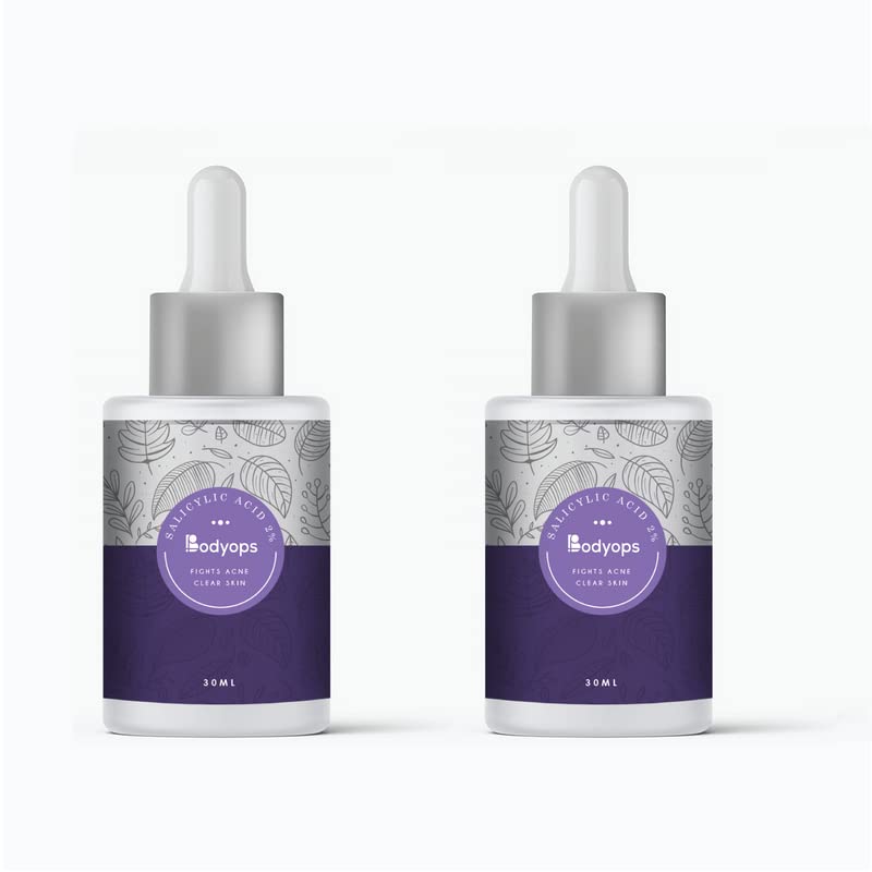 Salicylic Acid Face Serum for Acne & Oily Skin - Reduces Blackheads & Pigmentation - Unisex Skincare Treatment (2-Pack, 30ml) - Perfect for Daily Use & Nighttime Routine
