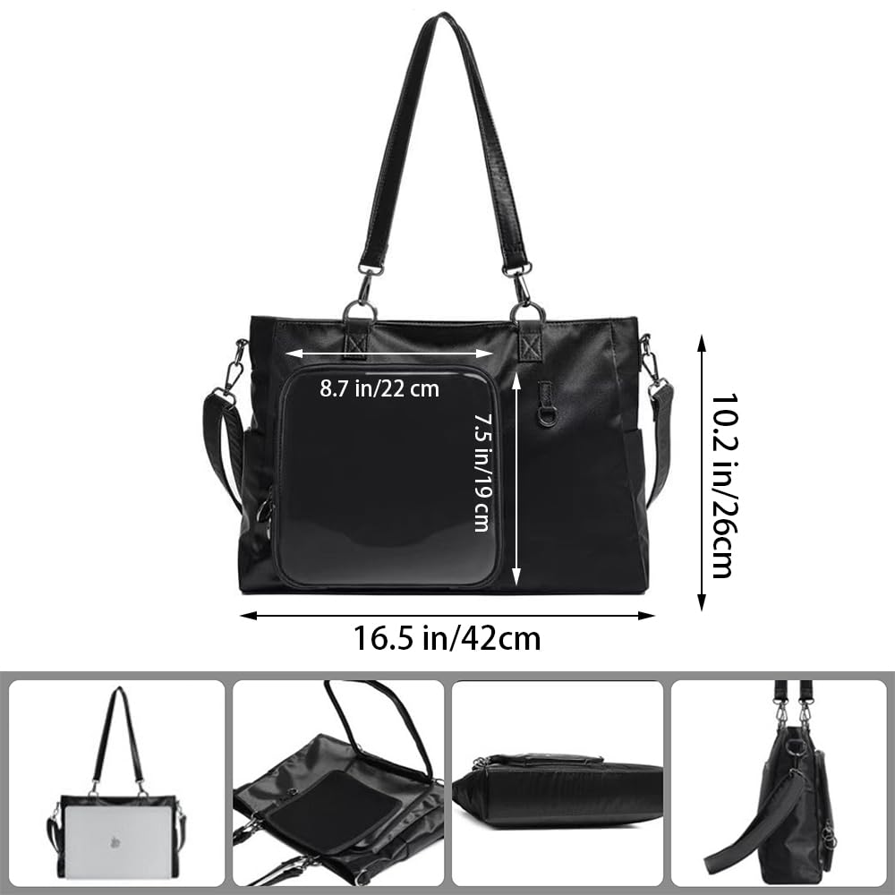 Cute Kpop Anime Ita Bag - Kawaii Tote & Crossbody for Pins - Black | Perfect for Concerts & Cosplay