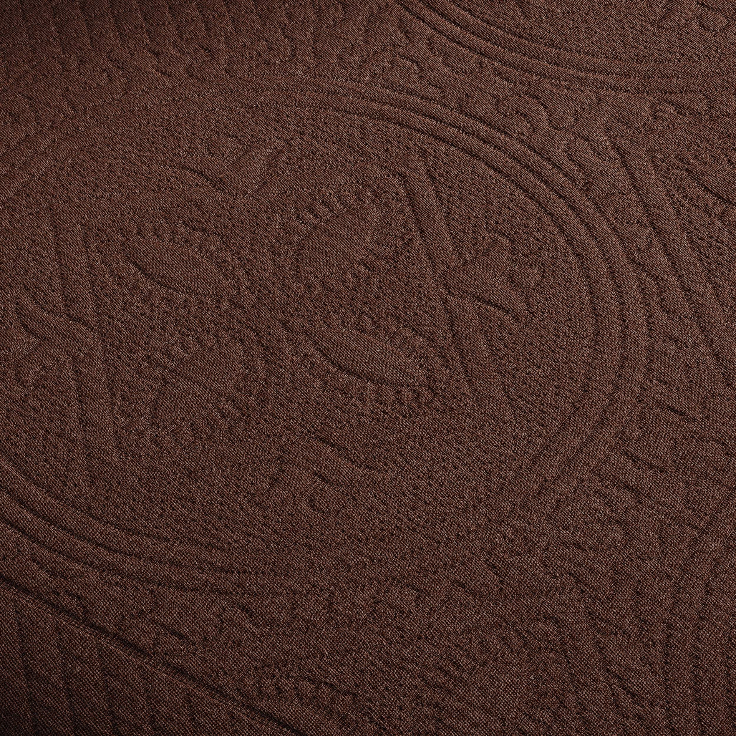 Celtic Circle Jacquard Matelasse Cotton Bedspread Set - Queen Size Luxury Bedding with Intricate Design for Master Bedroom Decor