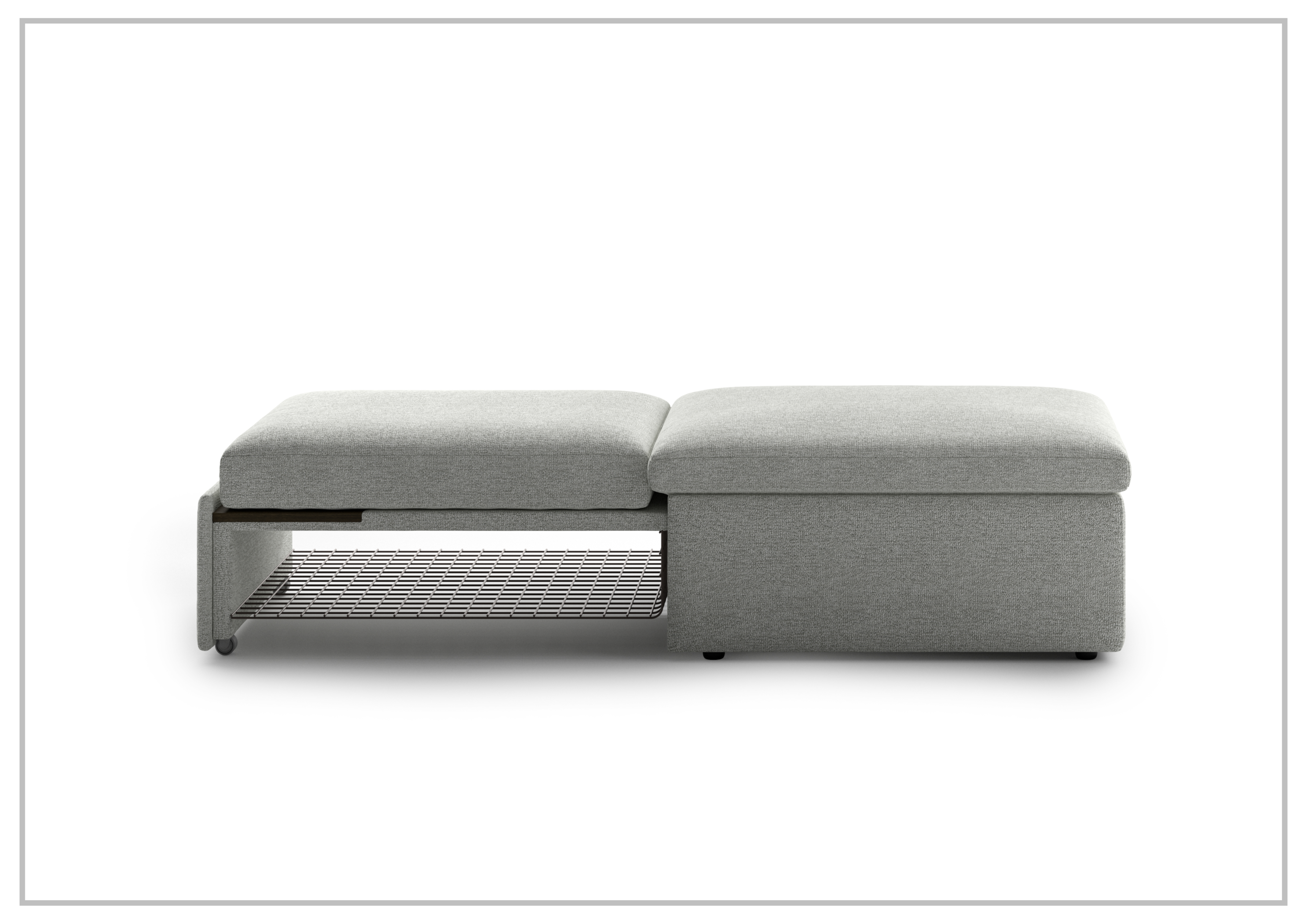 Luonto Otto Cot Size Sleeper Ottoman with Storage Drawer - Convertible Daybed for Guest Room, Nursery & Small Space Living - Perfect for Apartments, Dorms & Home Offices