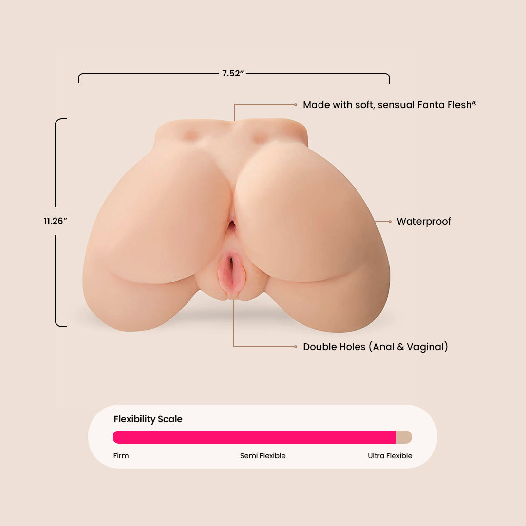 PDX Plus Perfect Ass Masturbator - Realistic Flesh Booty Male Masturbator for Enhanced Pleasure | Adult Sex Toy for Men, Solo Play & Couples Use