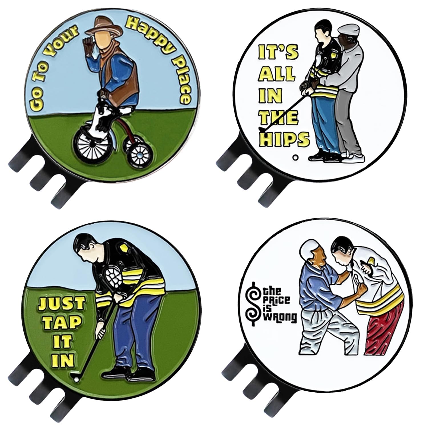 Funny Magnetic Golf Ball Marker Hat Clip - Golf Accessories for Men & Women - Perfect Gift for Golf Lovers, Dad & Retirement - Great for Golf Courses, Driving Range & Casual Wear