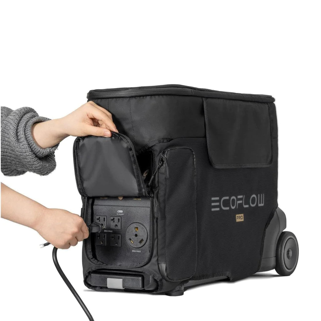 EcoFlow DELTA Pro Portable Power Station Carrying Case - Durable Protective Cover for Outdoor Camping, RV Trips & Emergency Power Backup