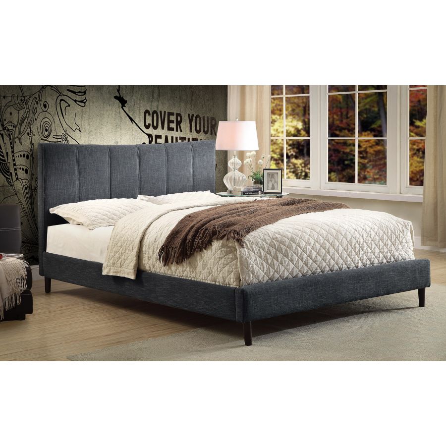 Rimo Platform Queen Bed Frame - Modern Minimalist Wooden Bed with Storage & Headboard - Perfect for Small Bedrooms, Guest Rooms & Apartments
