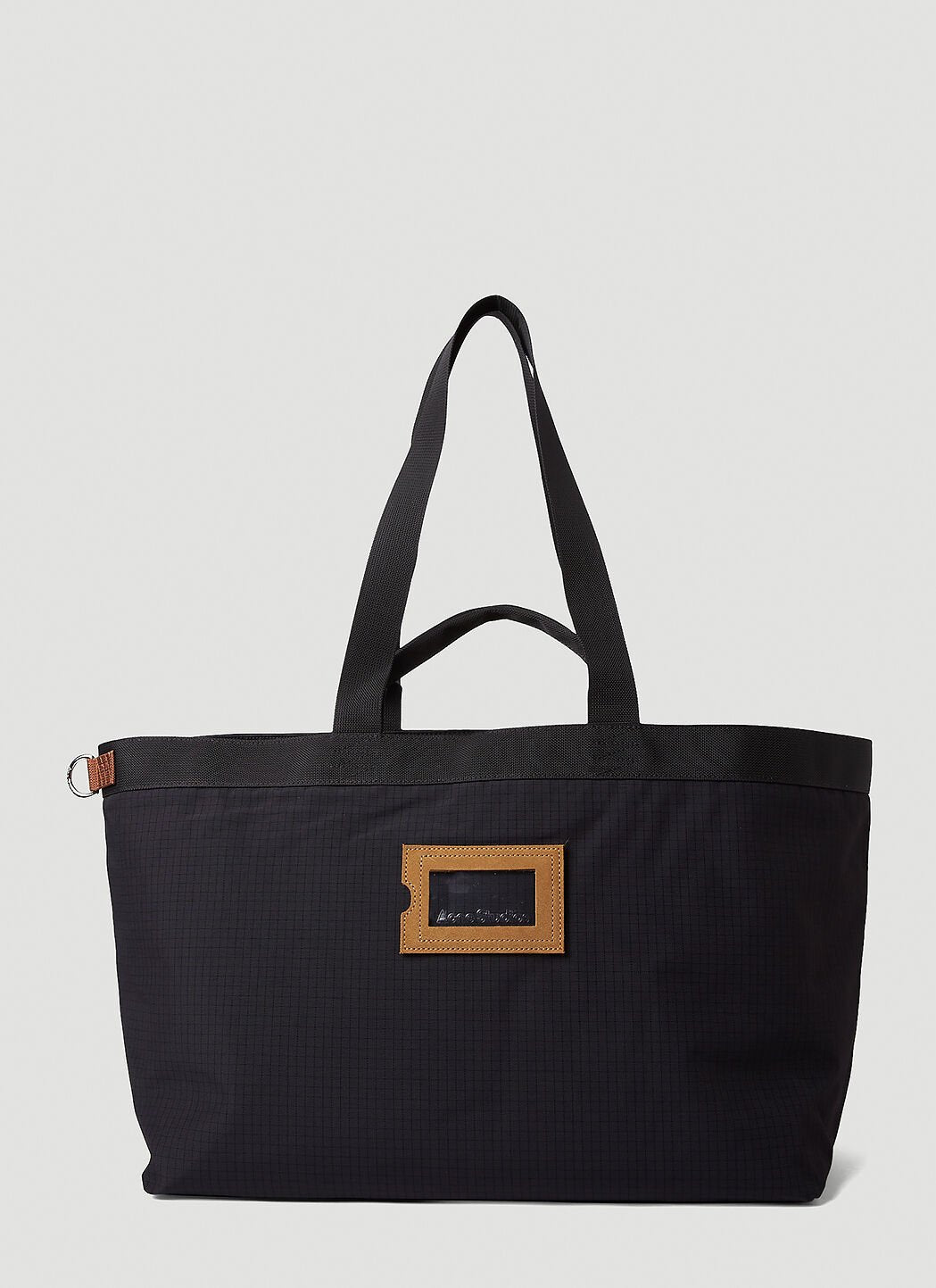Acne Studios Men's Tonal Check Canvas Tote Bag - Stylish & Spacious for Work, Gym & Travel Essentials
