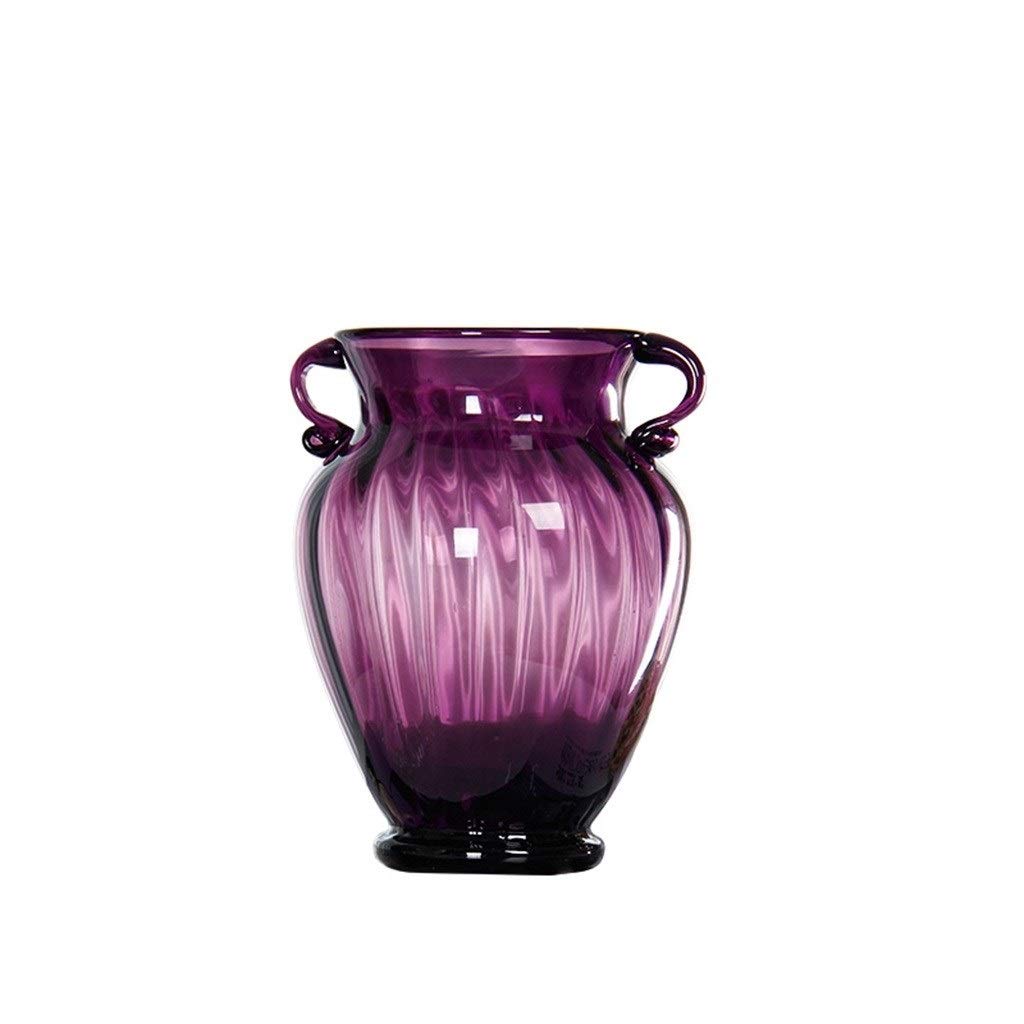 Z-W-Dong Vintage Ceramic Vase - Purple Decorative Flower Vase for Hotel, Villa, Living Room, Dining Table & Entrance Décor | Perfect for Home, Office & Wedding Centerpieces