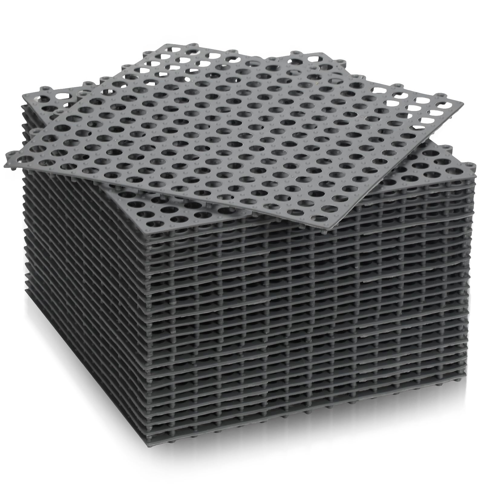 24-Pack Modular Interlocking Floor Mat Rubber Tiles 12