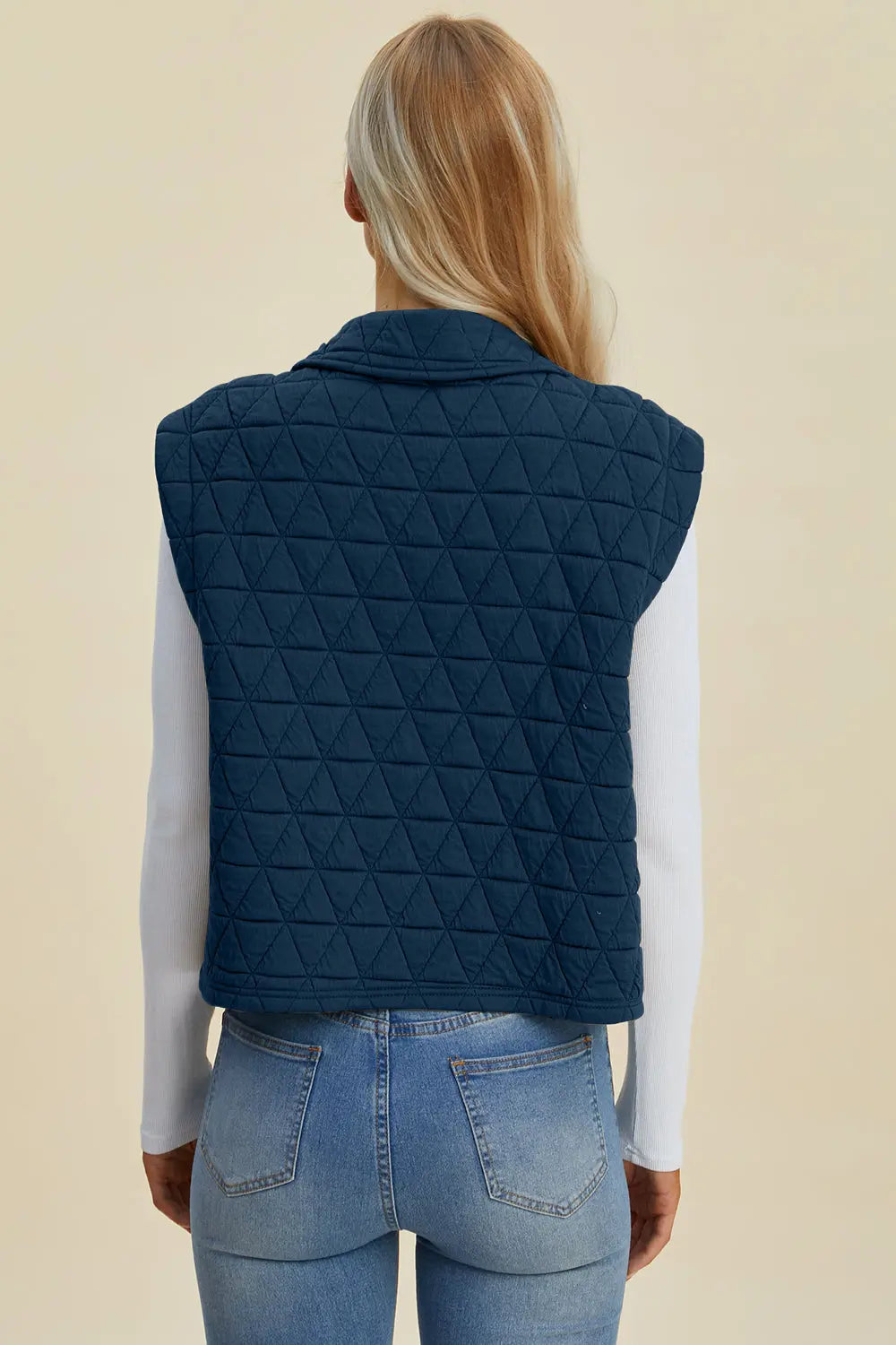 Men's Double Take Full Size Pocketed Textured Snap Down Vest Coat - Lightweight Layering for Outdoor Work & Casual Wear