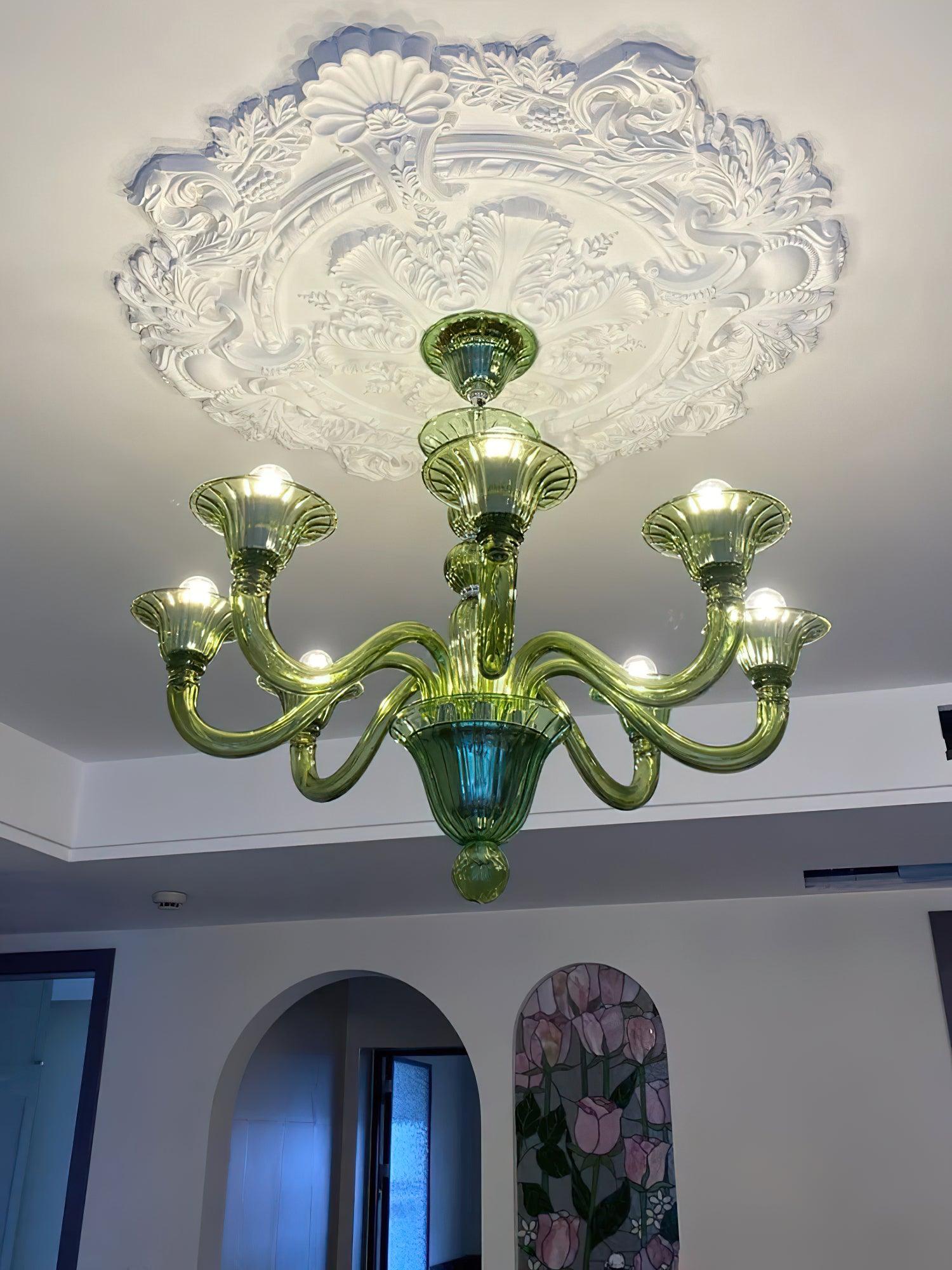 Elegant Calle Rafina Crystal Chandelier - Modern Ceiling Light Fixture for Dining Room, Living Room & Bedroom | Energy Efficient LED Lighting | Perfect for Home Decor & Interior Design