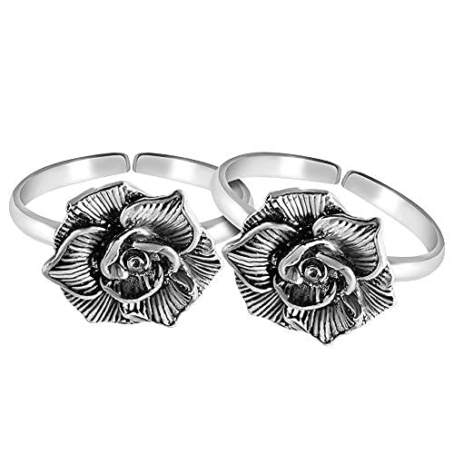925 Sterling Silver Flower Toe Ring for Women - Elegant & Stylish Foot Jewelry - Perfect for Beach, Parties & Summer Outfits