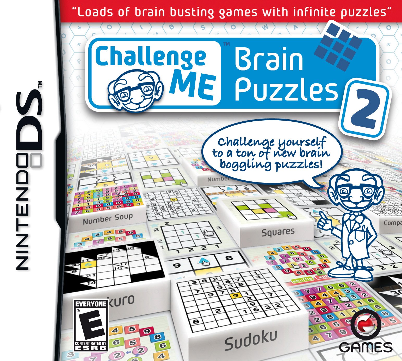 Challenge Me: Brain Puzzles 2 - Nintendo DS (Renewed) | Fun Logic Games for Adults & Kids | Perfect for Travel, Family Game Night & Mental Exercise