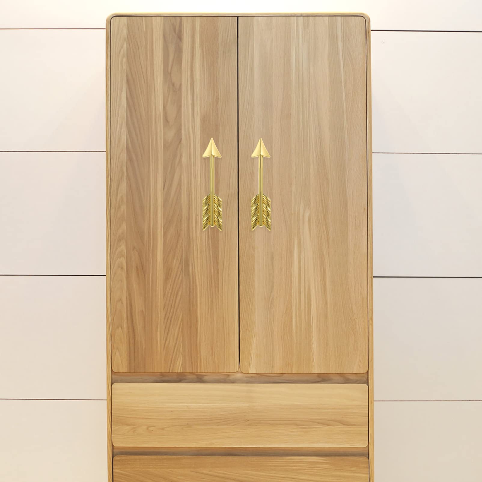 4-Pack Arrow Drawer Handles - Cabinet & Wardrobe Pulls for Cupboards, Closet, Furniture Doors - Modern & Durable Hardware for Home & Office Storage Solutions
