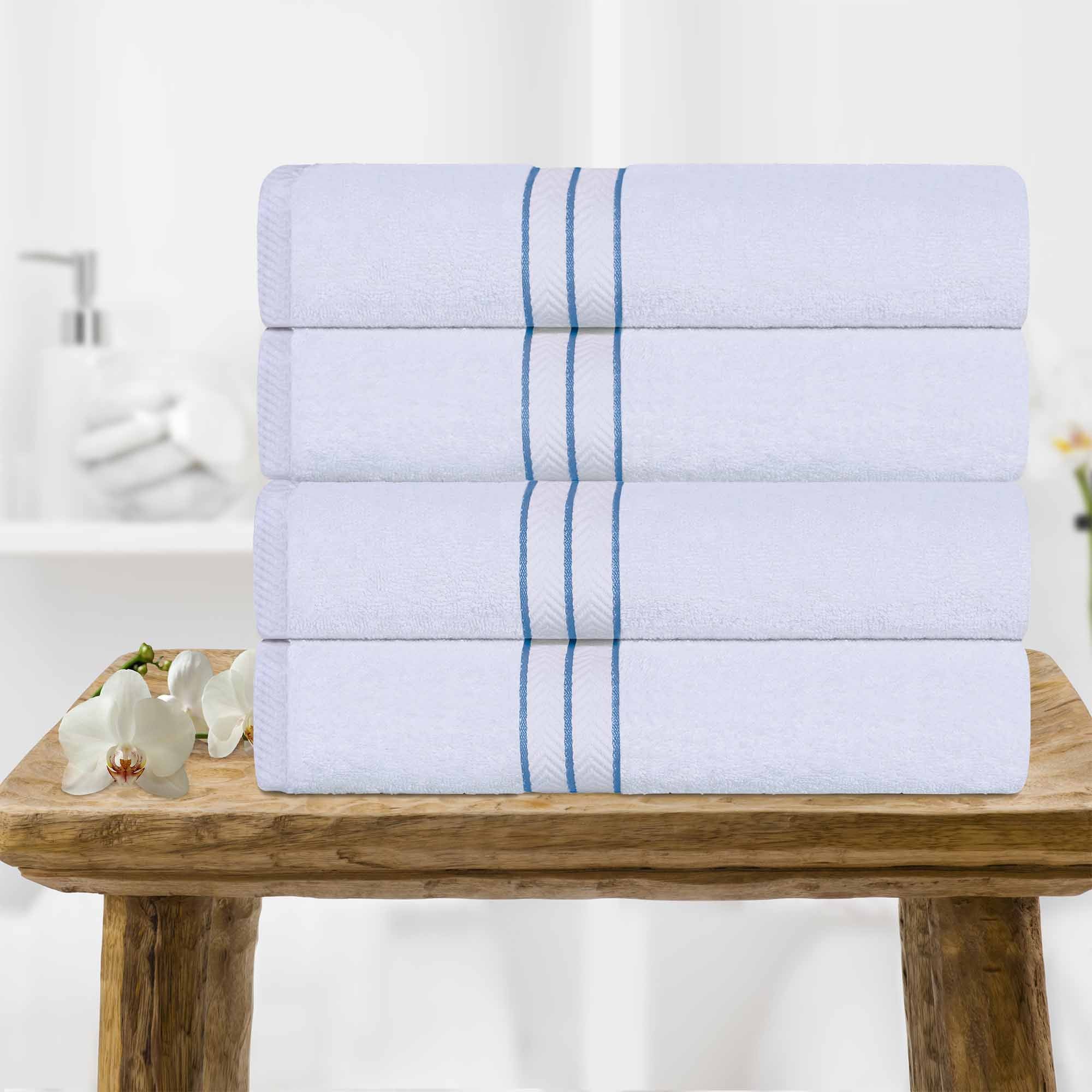 Premium Turkish Cotton Bath Towel Set - Ultra Plush, Highly Absorbent 4-Piece Set for Spa, Bath & Luxury Home Decor