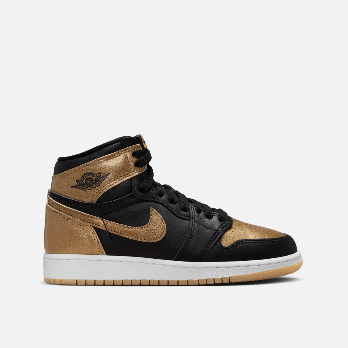 AIR JORDAN 1 RETRO HIGH OG (GS) Sneakers - Black/Metallic Gold - Men's Basketball Shoes for Streetwear & Casual Wear