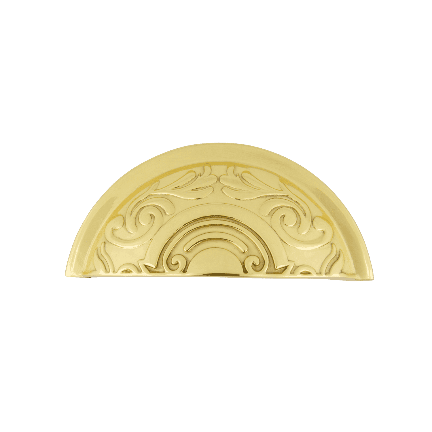 Victorian Cup Pull Handle in Unlacquered Brass - Elegant Cabinet & Drawer Hardware for Vintage Home Decor