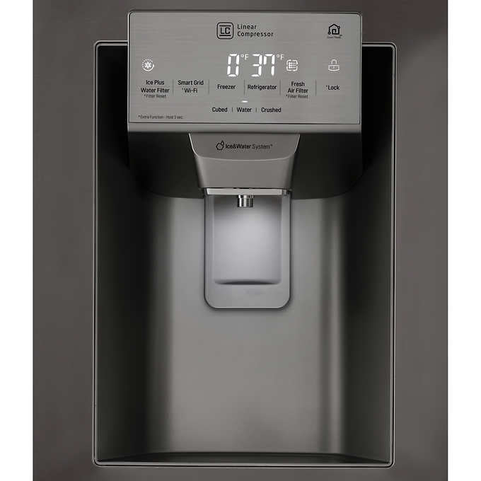 LG LFXS28968D 36-Inch Black Stainless Steel French Door Refrigerator - 27.9 cu.ft Capacity with Slim SpacePlus Ice System | Perfect for Modern Kitchens & Large Families