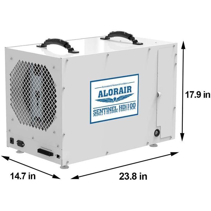 AlorAir Sentinel HDi100 100 Pints Crawl Space Dehumidifier with Built-in Condensate Pump - Ideal for Basements, Cellars, and Damp Areas