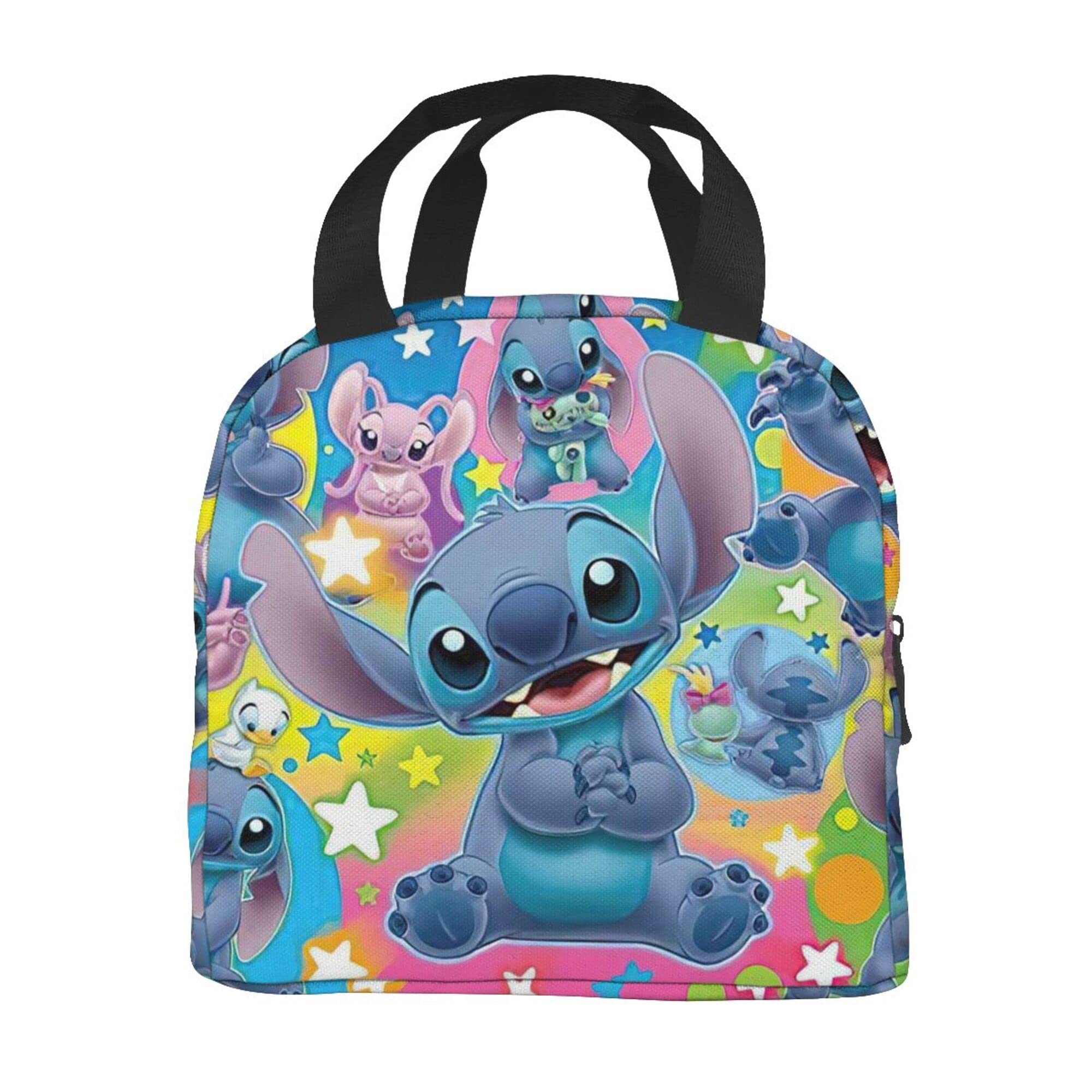 Alilol Insulated Lunch Box for Kids - Cute & Portable Lunch Bag for School, Travel, Picnic & Work - Leakproof Thermal Tote for Girls & Boys (Black, One Size) - Perfect for School Lunches, Office Meals & Outdoor Activities