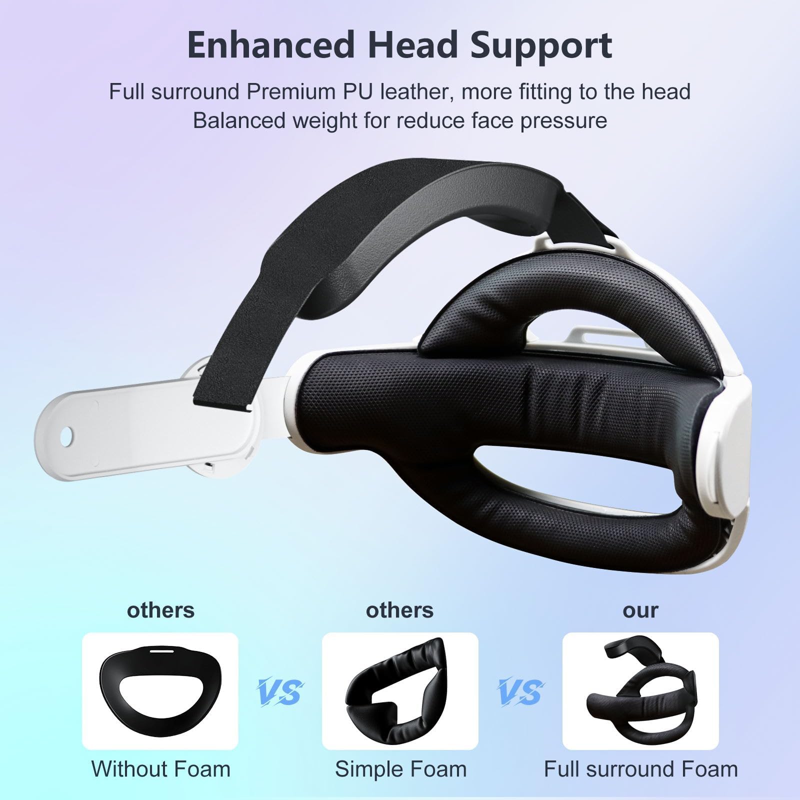 KAKAVR Comfortable Lightweight Adjustable Head Strap for Meta Quest 3/Quest 3S - Elite Strap Replacement Accessories to Reduce Pressure - Perfect for VR Gaming, Movies & Extended Play Sessions