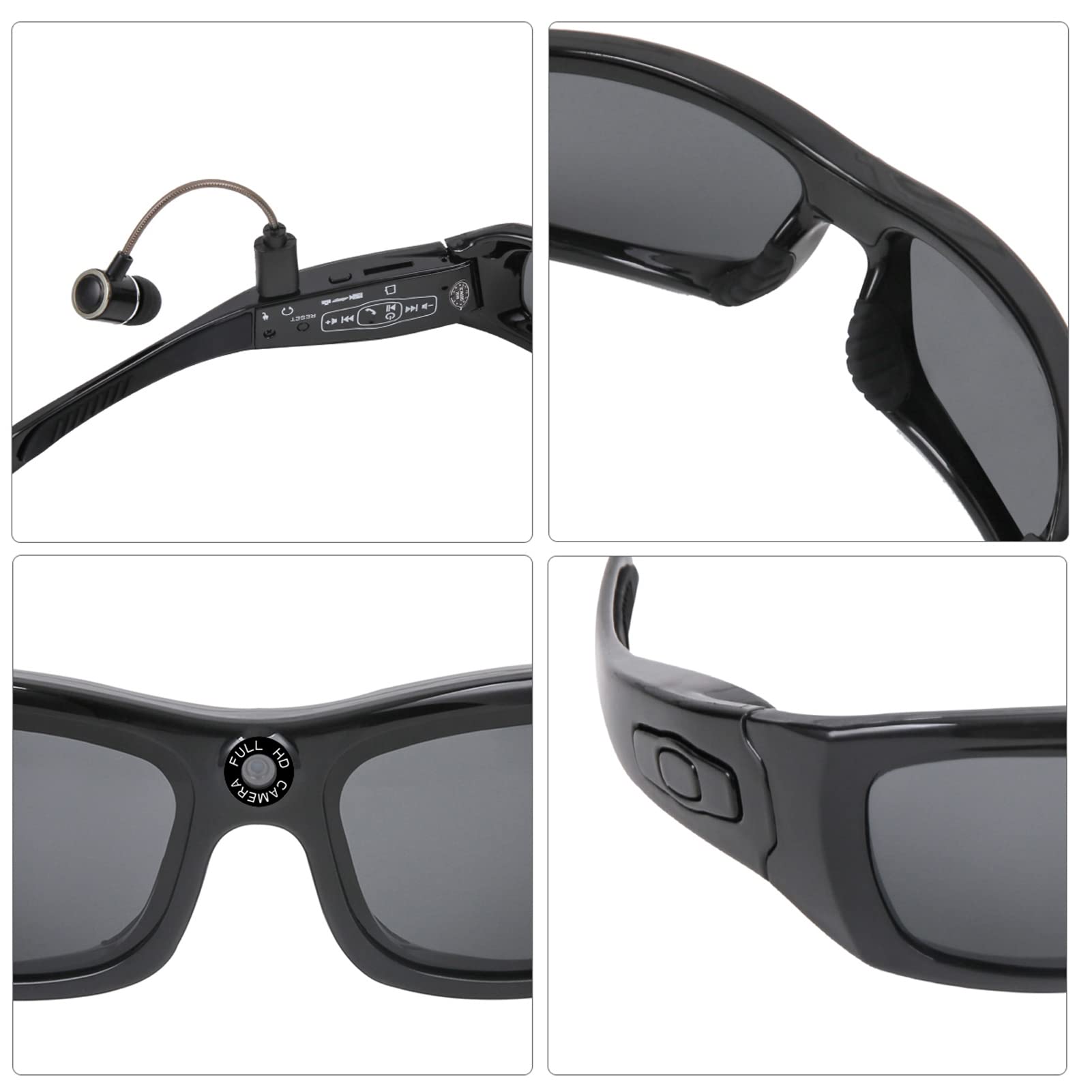 Bluetooth Sunglasses Camera HD 1080P - Polarized Lens Smart Glasses with Open Ear Headset for Men & Women | Perfect for Driving, Traveling, Vlogging & Outdoor Adventures