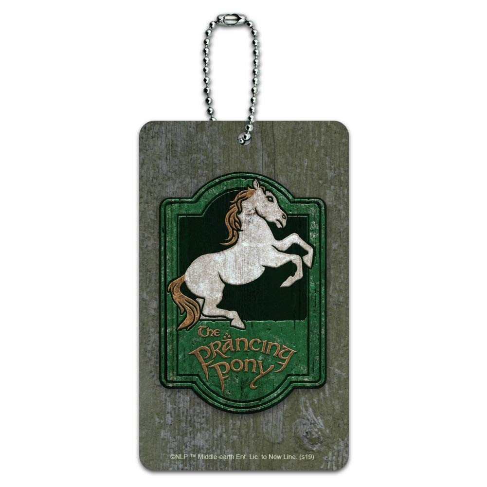 The Lord of The Rings Prancing Pony Luggage Tag - Carry-On Suitcase ID Card for Travel Accessories | Perfect for LOTR Fans, Cosplay & Fantasy Conventions