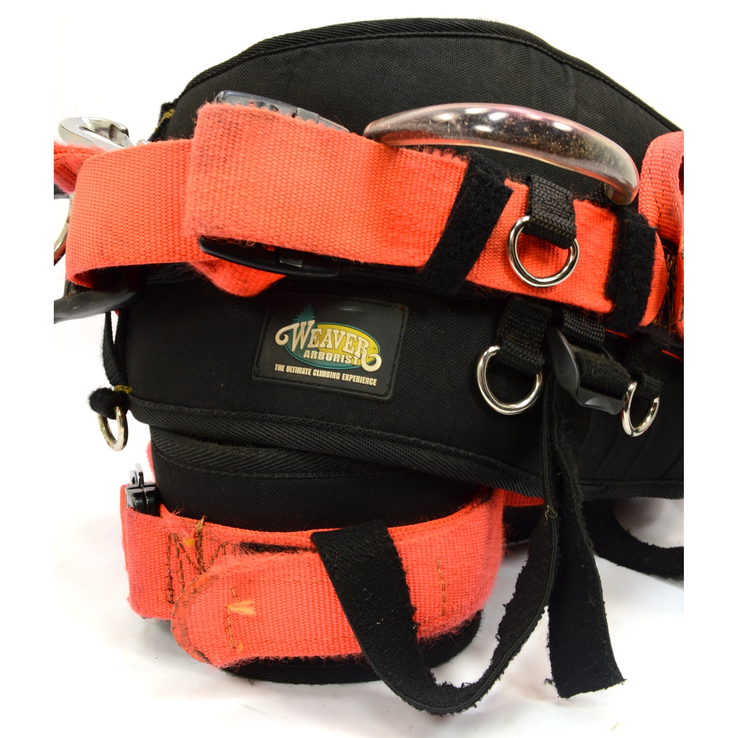 Premium Used WEAVER ARBORIST Leather Tree Climbing Saddle - Size Medium (Model 1095) | Professional Arborist Gear for Tree Climbing & Work Positioning