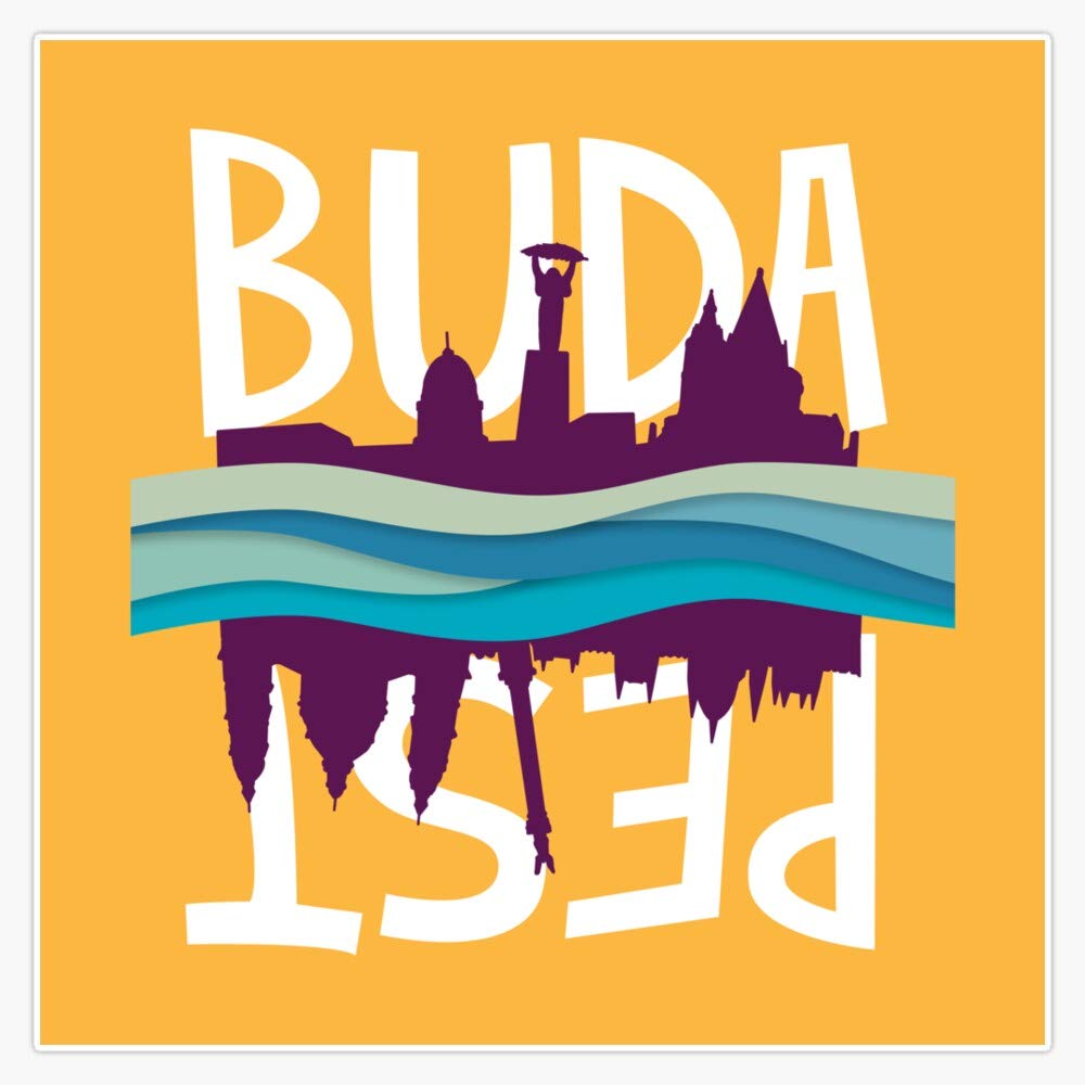 Budapest II Vinyl Waterproof Sticker Decal - 5 Inch Durable Car, Laptop, Wall, Window & Bumper Decoration - Perfect for Personalizing Vehicles, Electronics & Home Decor