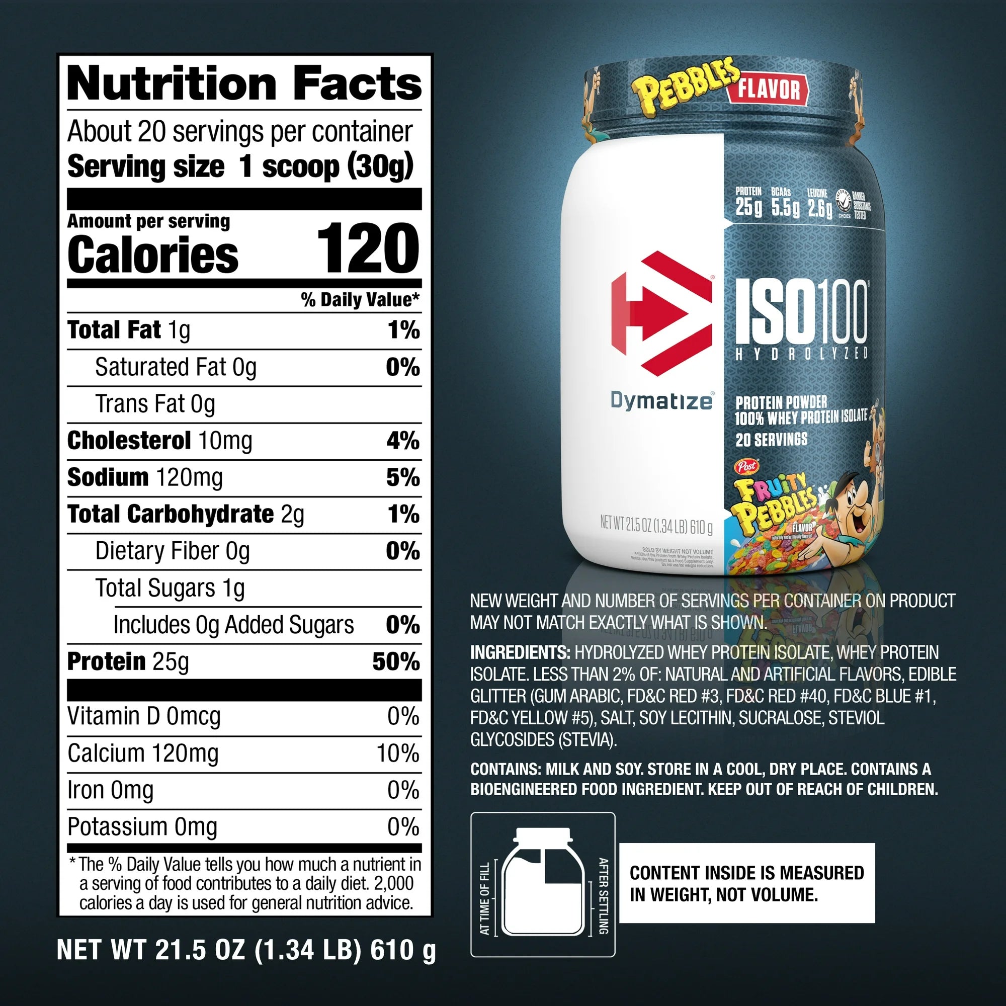 Dymatize ISO 100 Hydrolyzed Whey Protein Powder - Fast Absorption for Post-Workout Recovery & Muscle Growth
