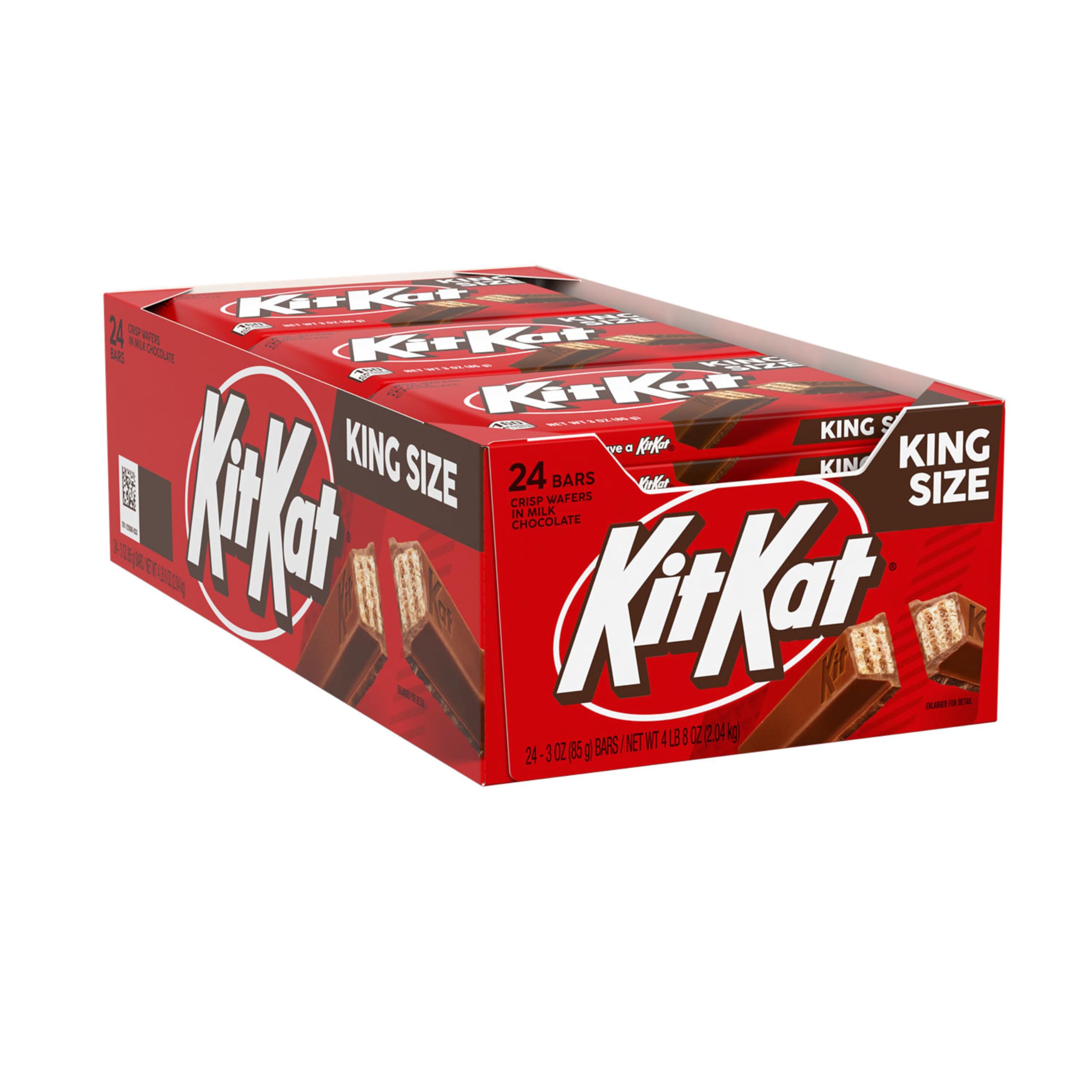 KIT KAT Milk Chocolate Wafer King Size Candy Bars - 3oz (24 Count) Bulk Pack | Perfect for Halloween Treats, Party Favors & Office Snacks